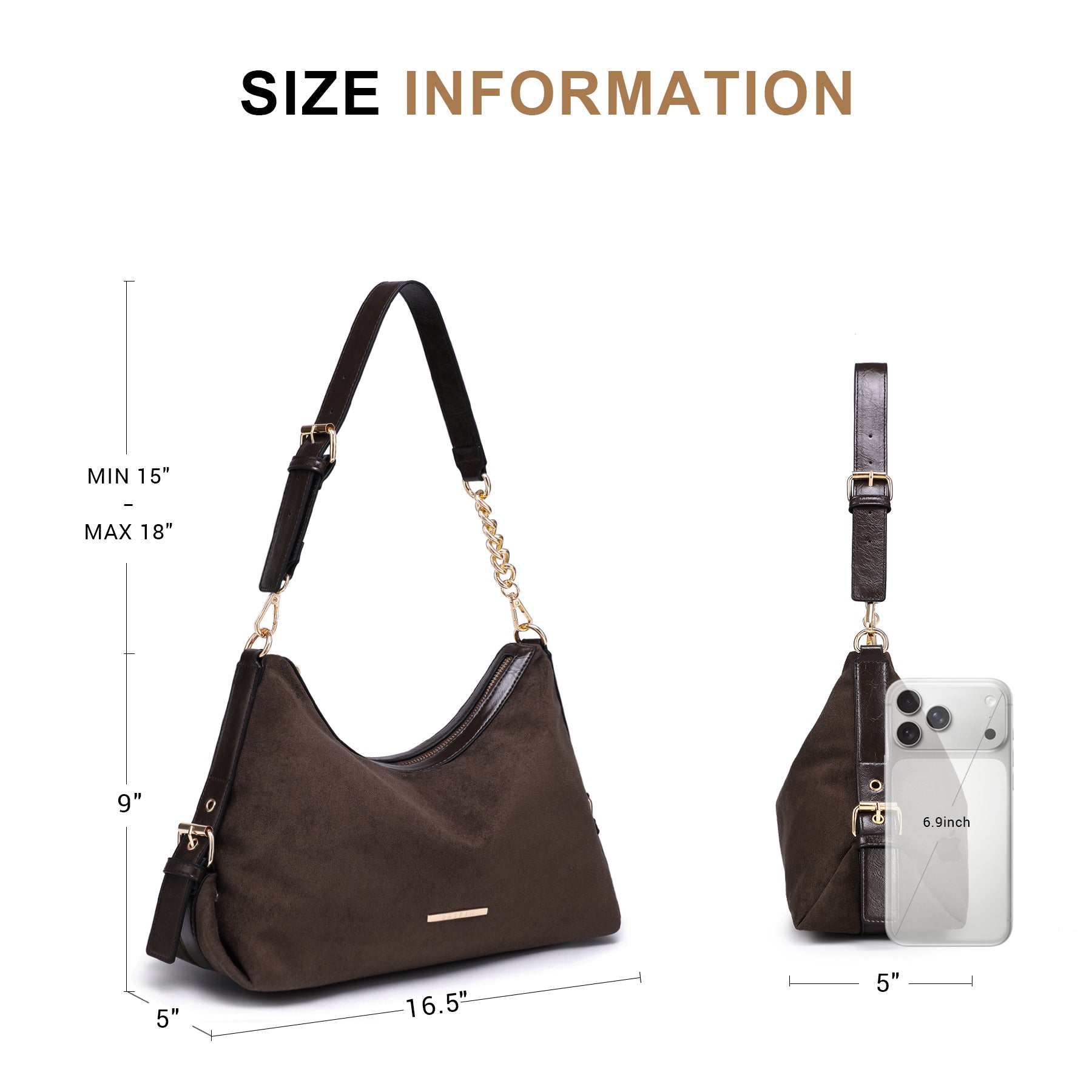Womens Retro Hobo Bag Trendy Shoulder Purse Multi-Pocket Handbags Tote for Work/Shopping/Travel