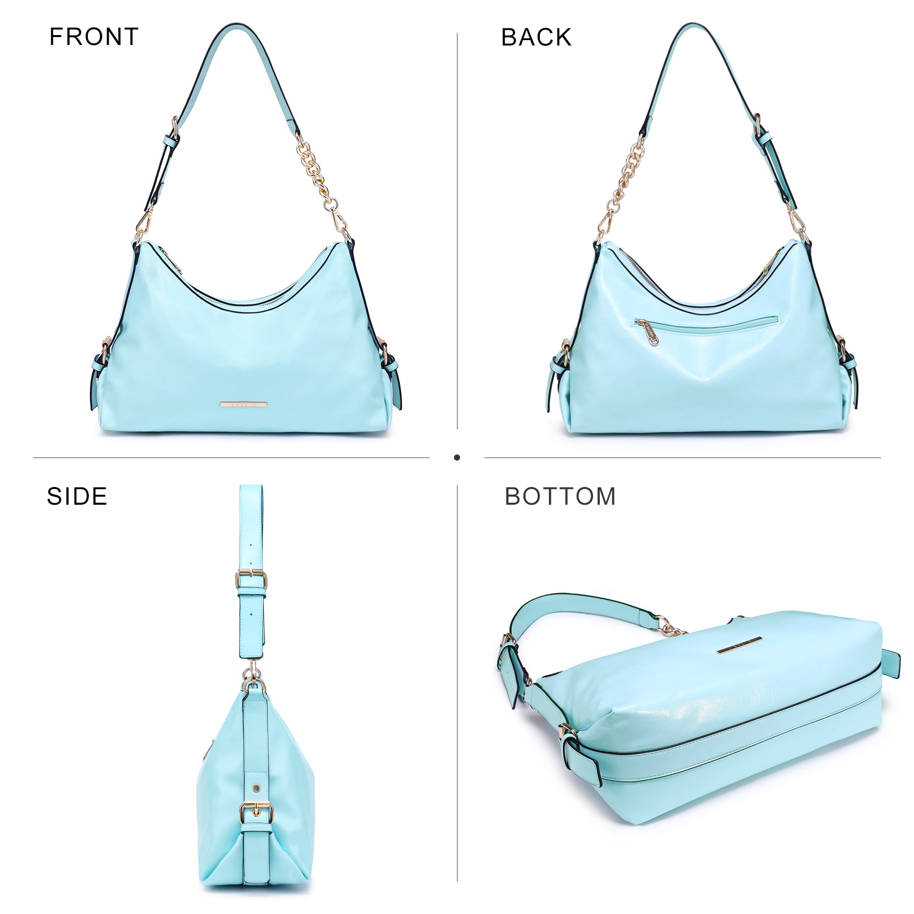 Womens Retro Hobo Bag Trendy Shoulder Purse Multi-Pocket Handbags Tote for Work/Shopping/Travel