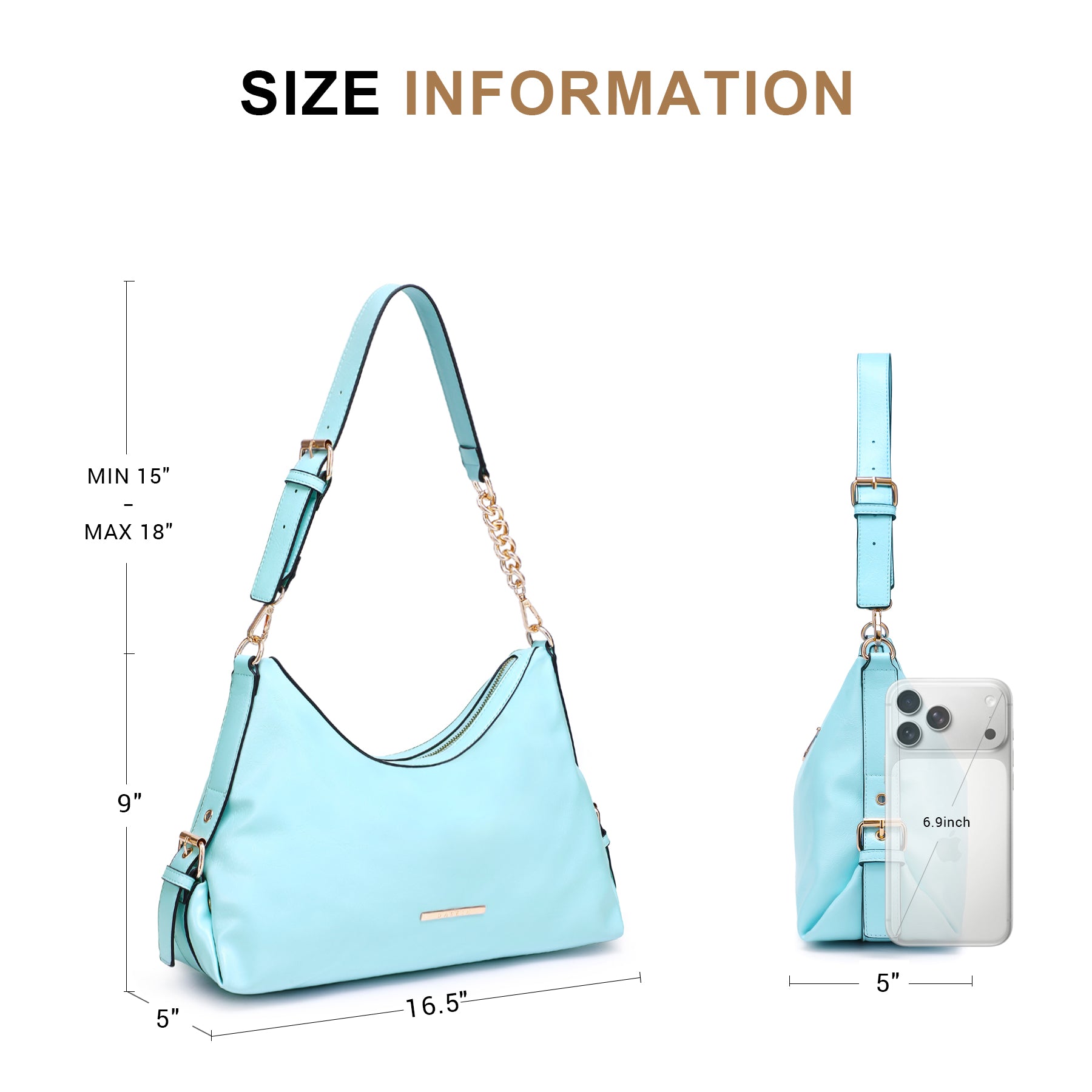 Womens Retro Hobo Bag Trendy Shoulder Purse Multi-Pocket Handbags Tote for Work/Shopping/Travel