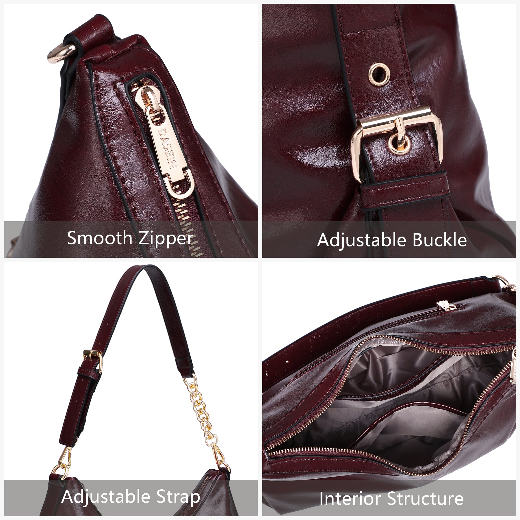 Womens Retro Hobo Bag Trendy Shoulder Purse Multi-Pocket Handbags Tote for Work/Shopping/Travel