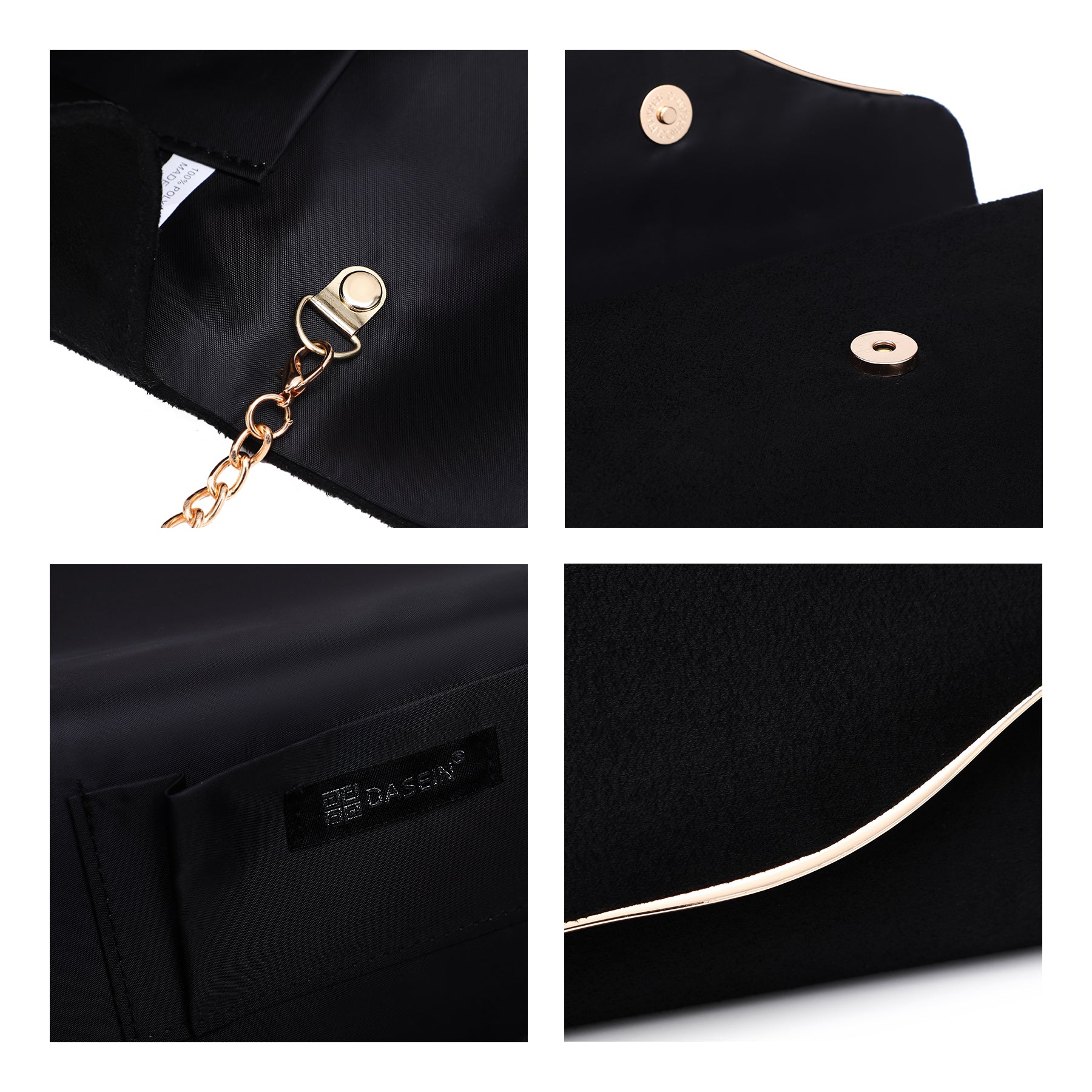 Faux Suede Evening Bag Clutch Purses for Women for Wedding Party Prom Formal Handbags with Shoulder Strap