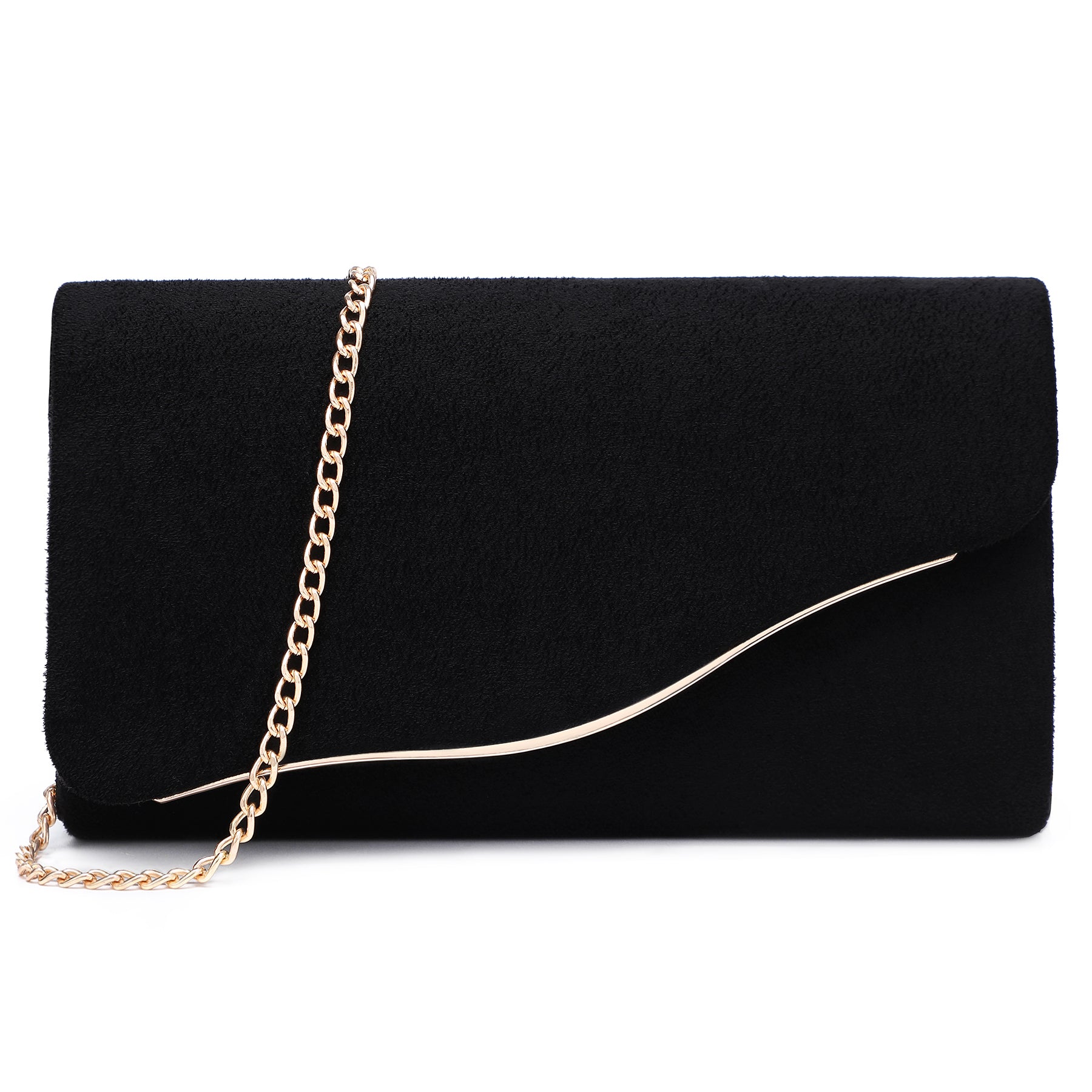 Faux Suede Evening Bag Clutch Purses for Women for Wedding Party Prom Formal Handbags with Shoulder Strap