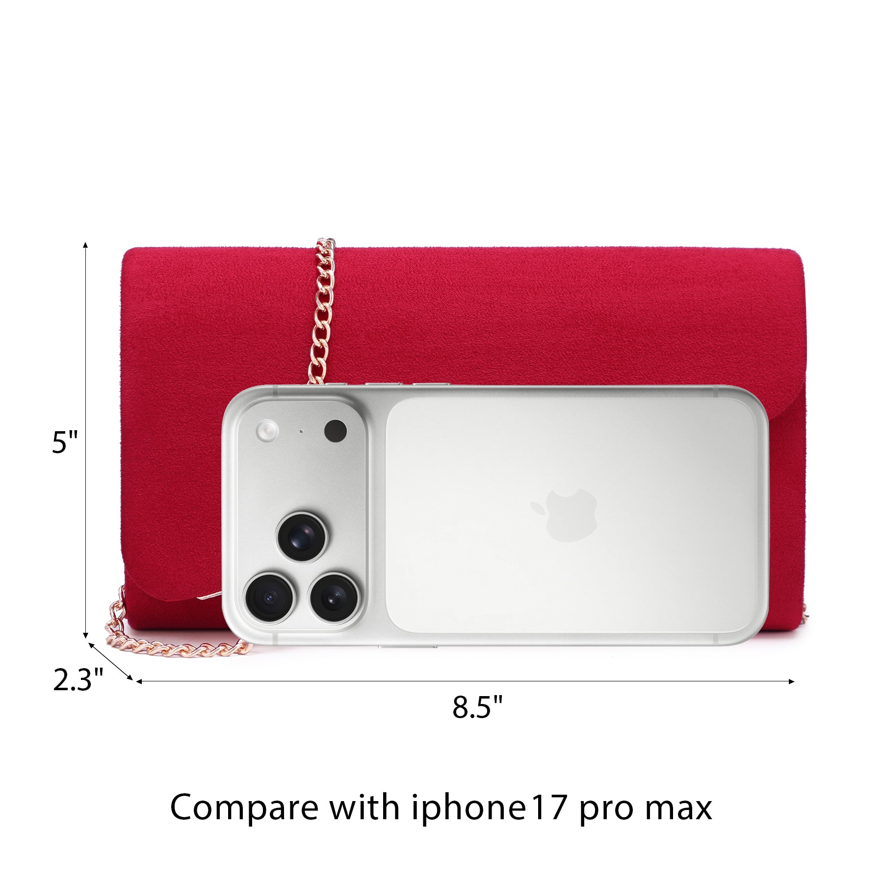 Faux Suede Evening Bag Clutch Purses for Women for Wedding Party Prom Formal Handbags with Shoulder Strap