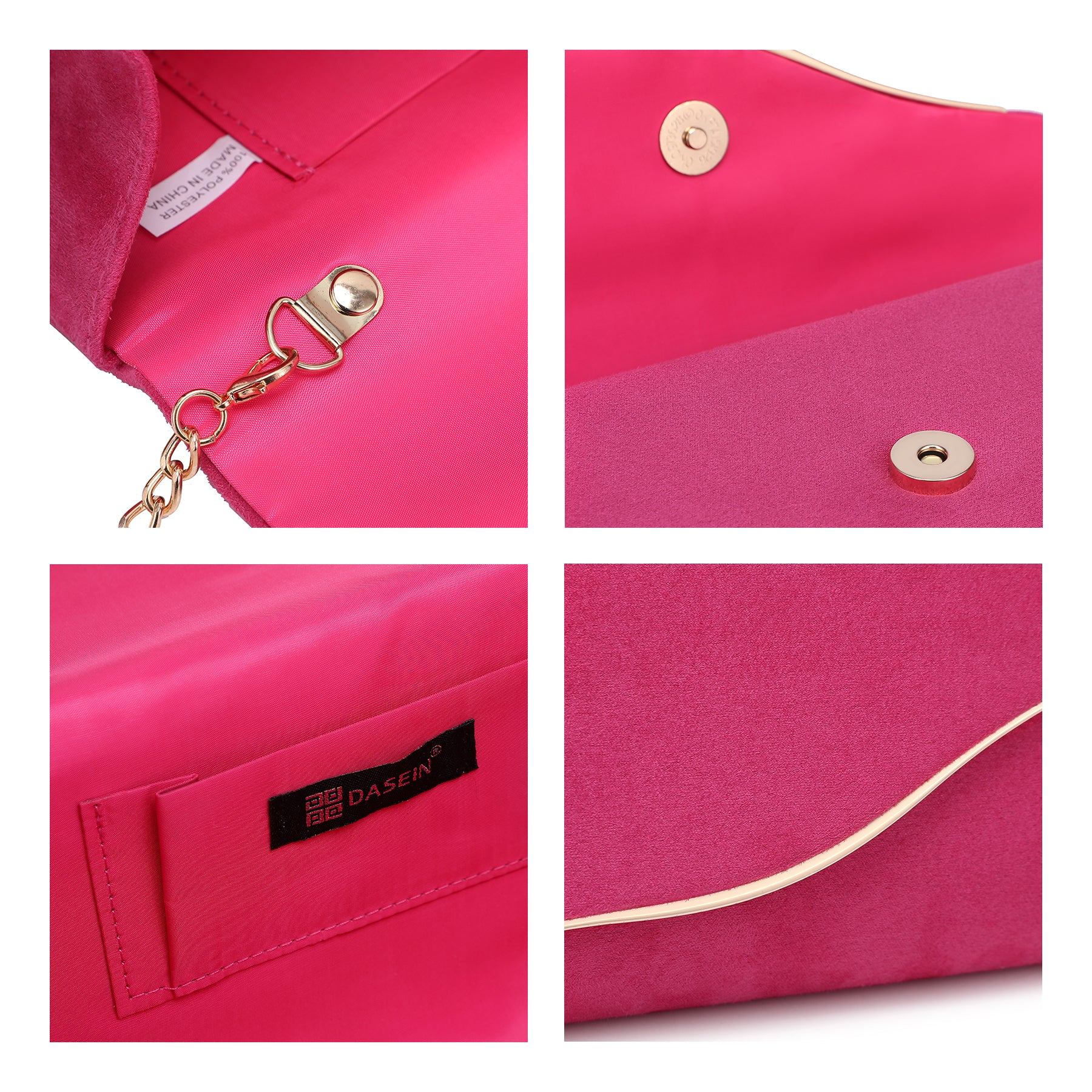 Faux Suede Evening Bag Clutch Purses for Women for Wedding Party Prom Formal Handbags with Shoulder Strap