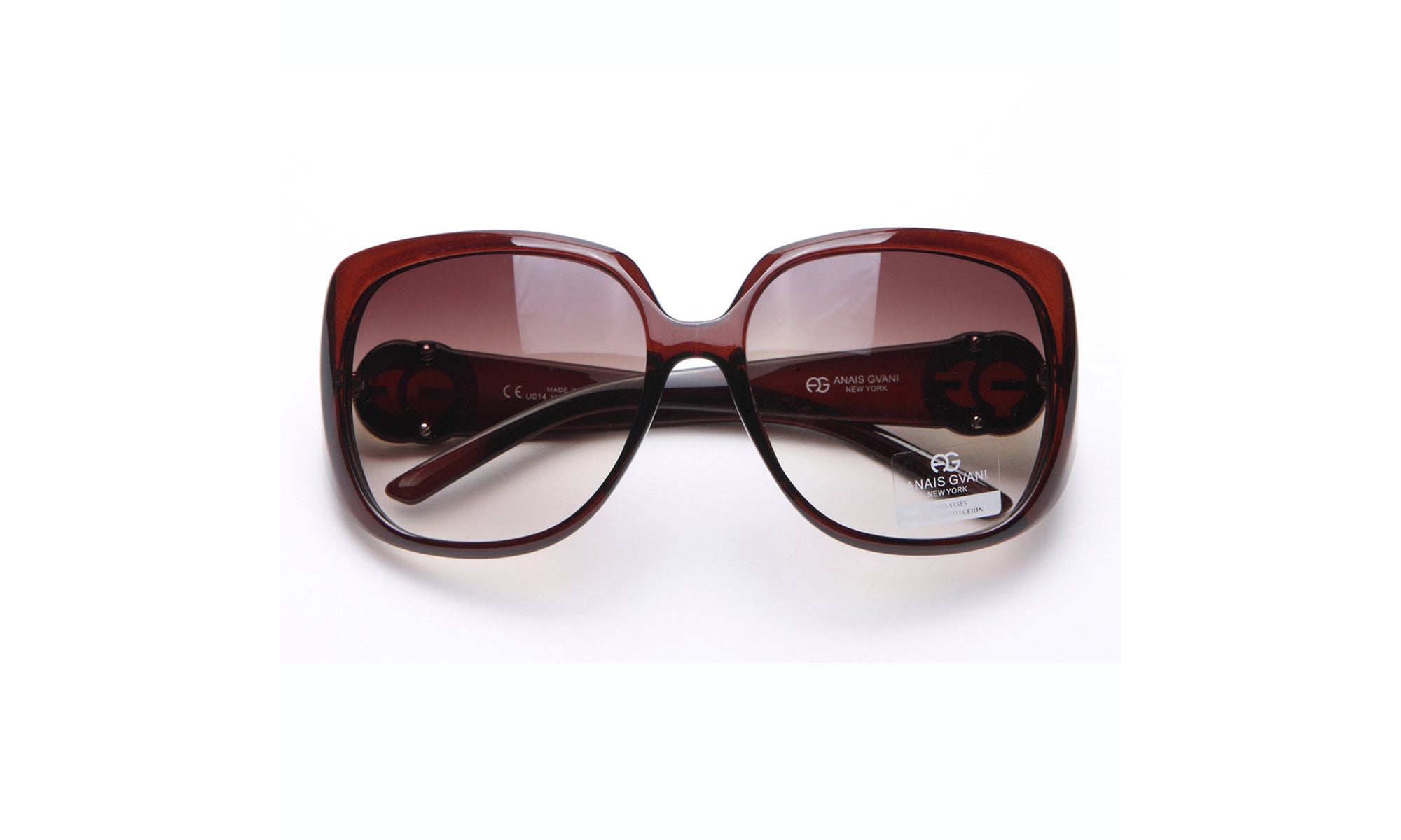 Dasein Fashion Large Square Frame Sunglasses with Outline Accent UV Polarized