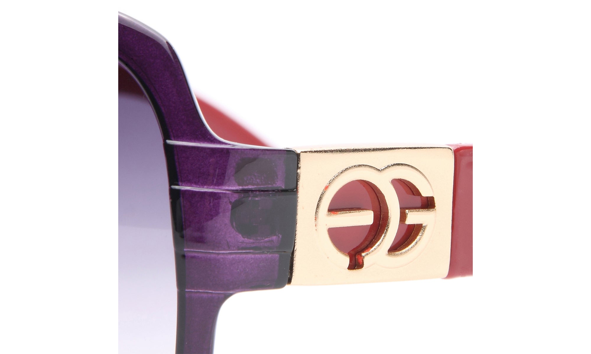 Dasein Fashion Round Box Frame Sunglasses with Outline Accent UV Polarized