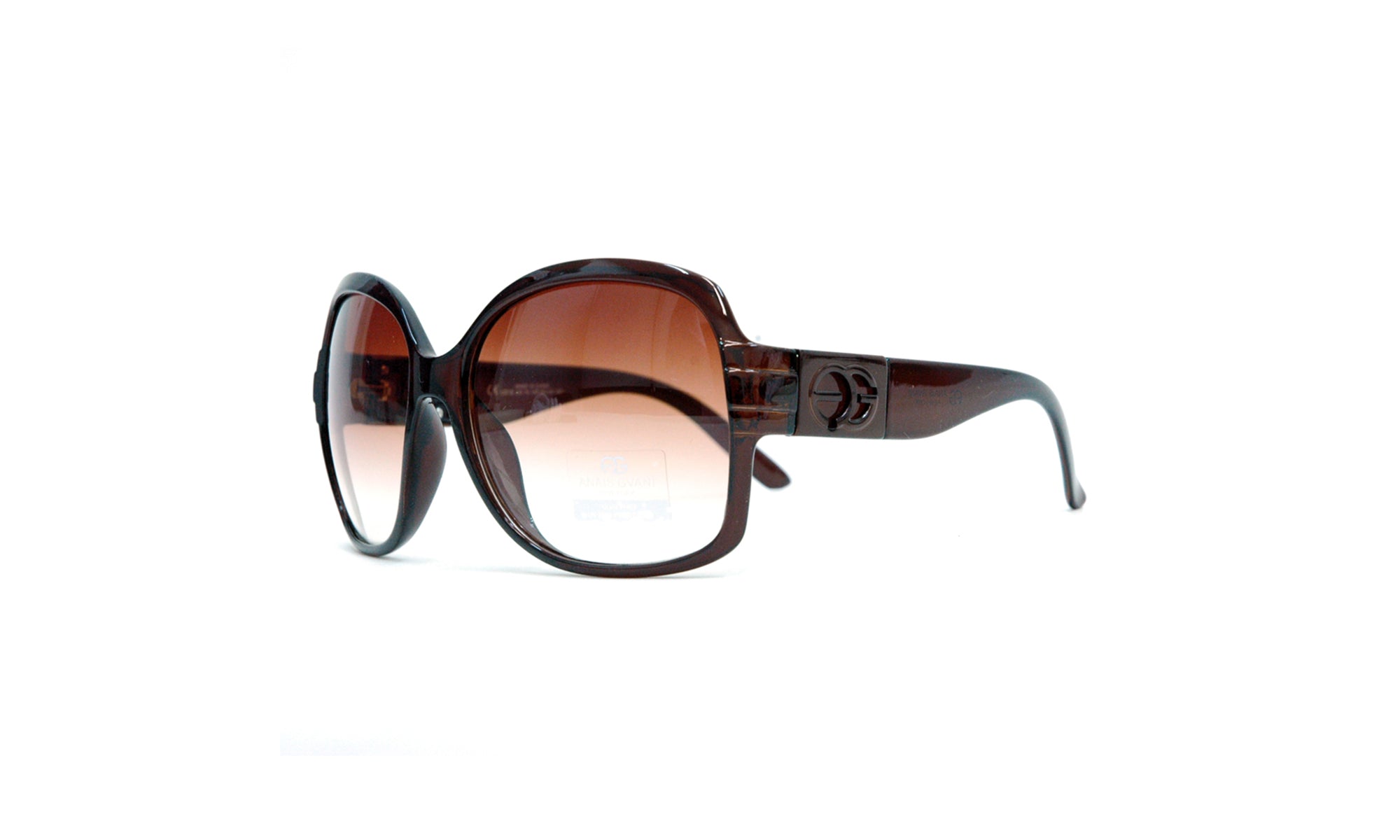 Dasein Fashion Round Box Frame Sunglasses with Outline Accent UV Polarized