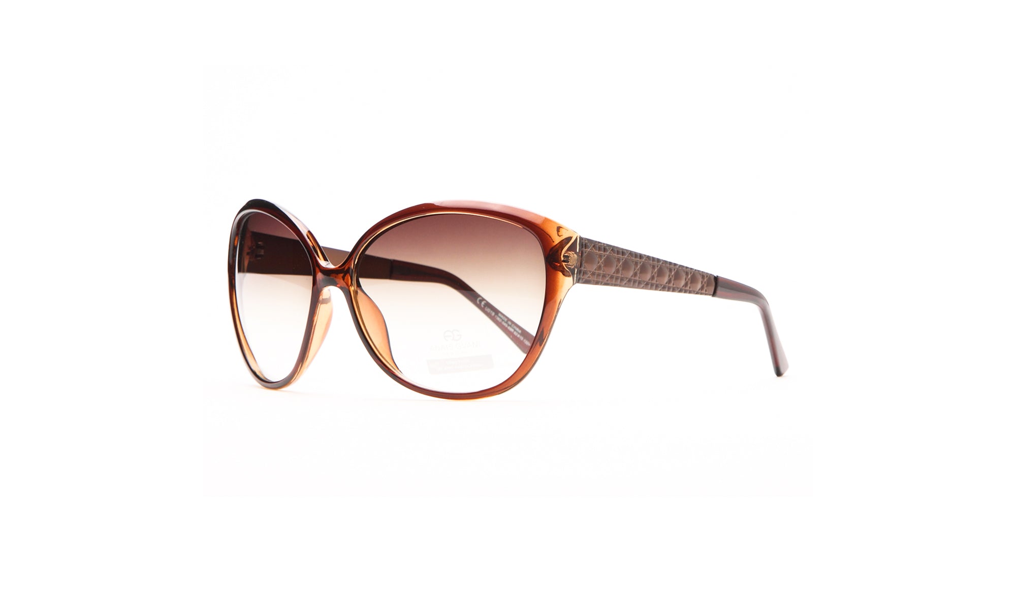 Dasein Oversized Fashion Sunglasses with Quilt-like Texture Design on Side