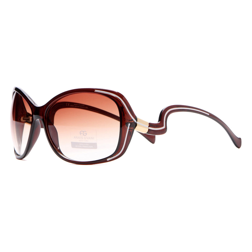 Dasein Fashion Outlined Sunglasses with Curvy Details
