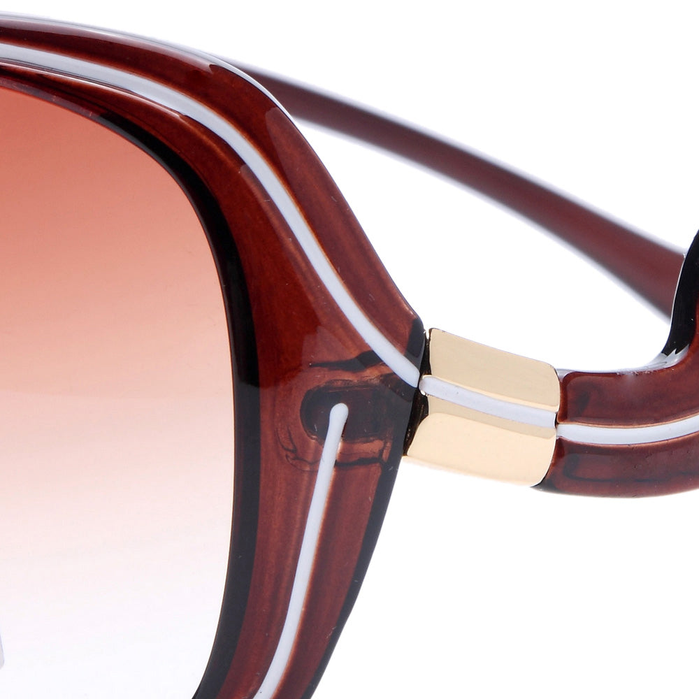 Dasein Fashion Outlined Sunglasses with Curvy Details