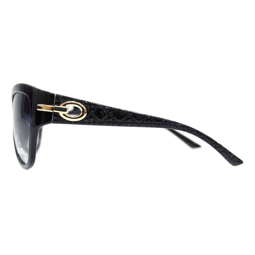 Dasein Feminine Fashion Sunglasses with Quilt-like Texture Design on Side