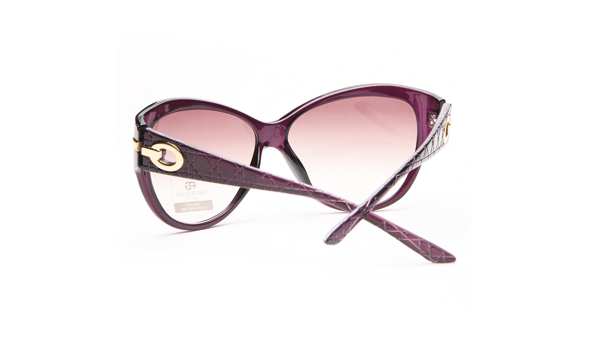 Dasein Feminine Fashion Sunglasses with Quilt-like Texture Design on Side