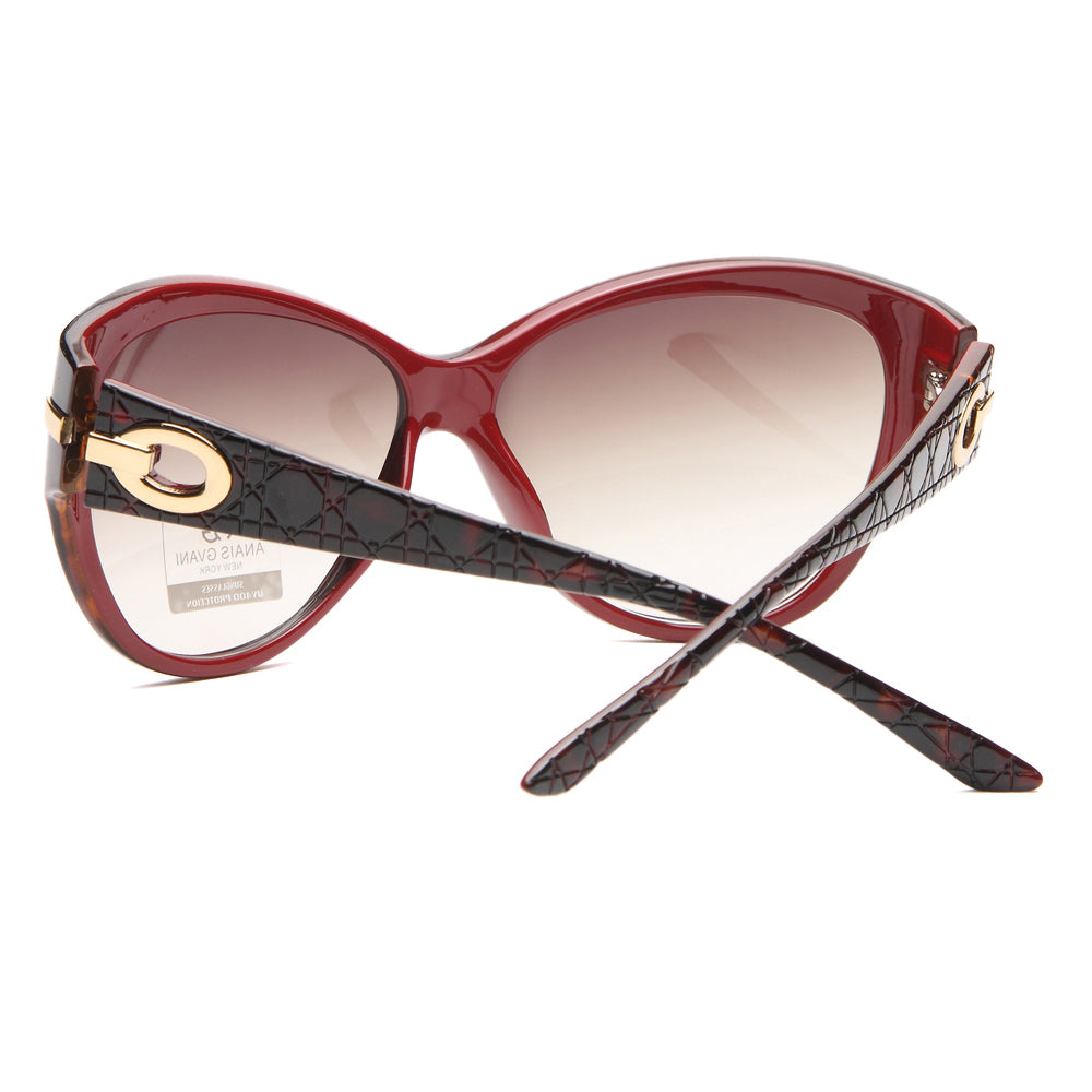 Dasein Feminine Fashion Sunglasses with Quilt-like Texture Design on Side