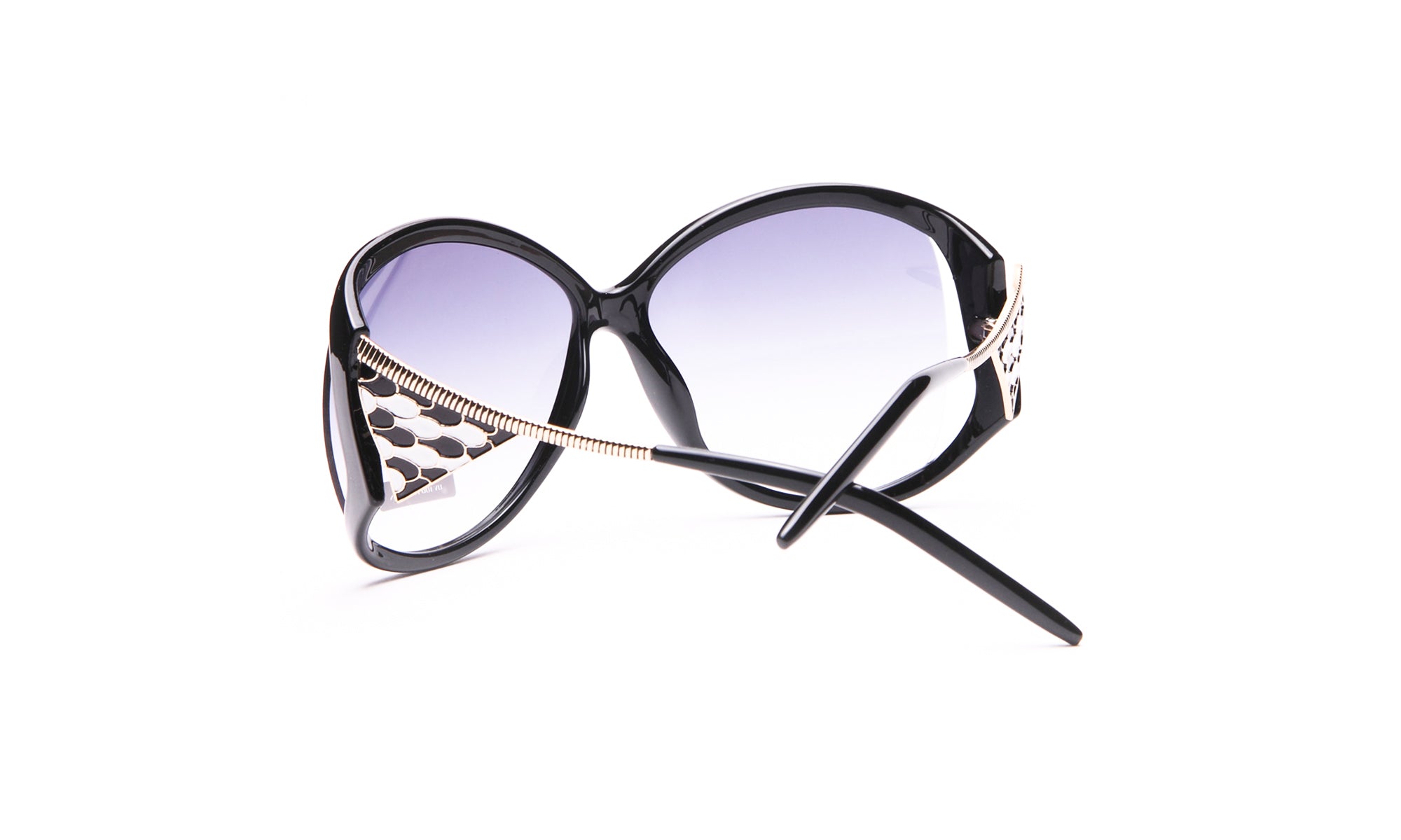 Dasein Feminine Fashion Oversized Sunglasses with Pop Out Mosaic Design