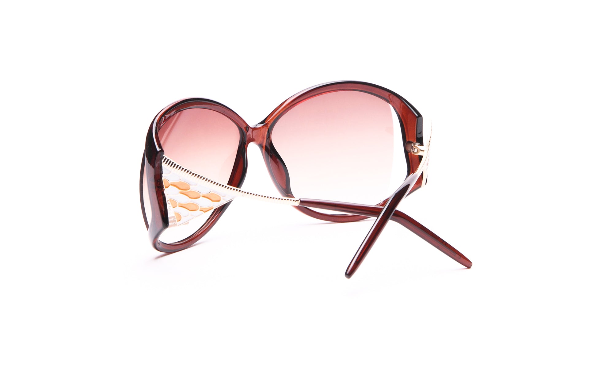 Dasein Feminine Fashion Oversized Sunglasses with Pop Out Mosaic Design