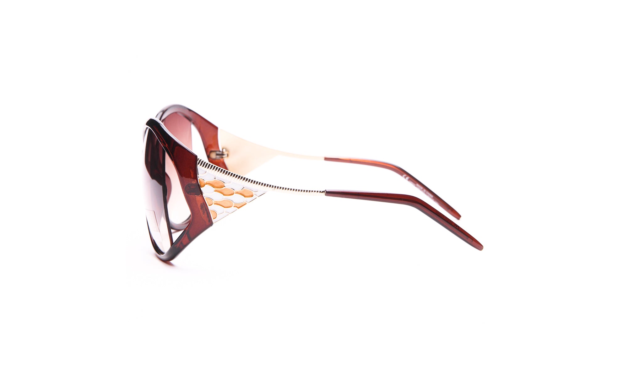 Dasein Feminine Fashion Oversized Sunglasses with Pop Out Mosaic Design