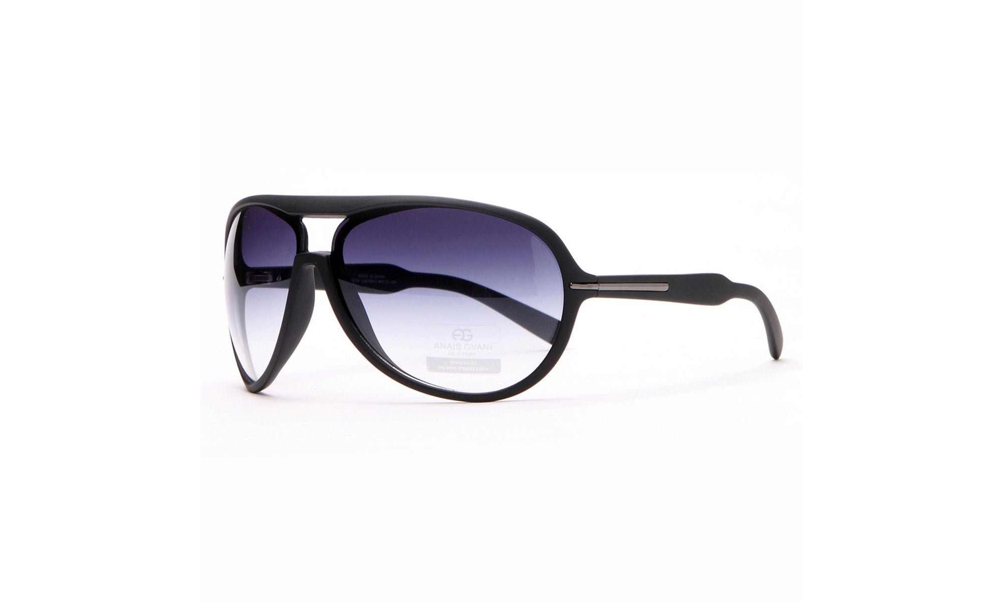 Dasein Feminine Fashion Thick Frame Sunglasses with Stripe Accent