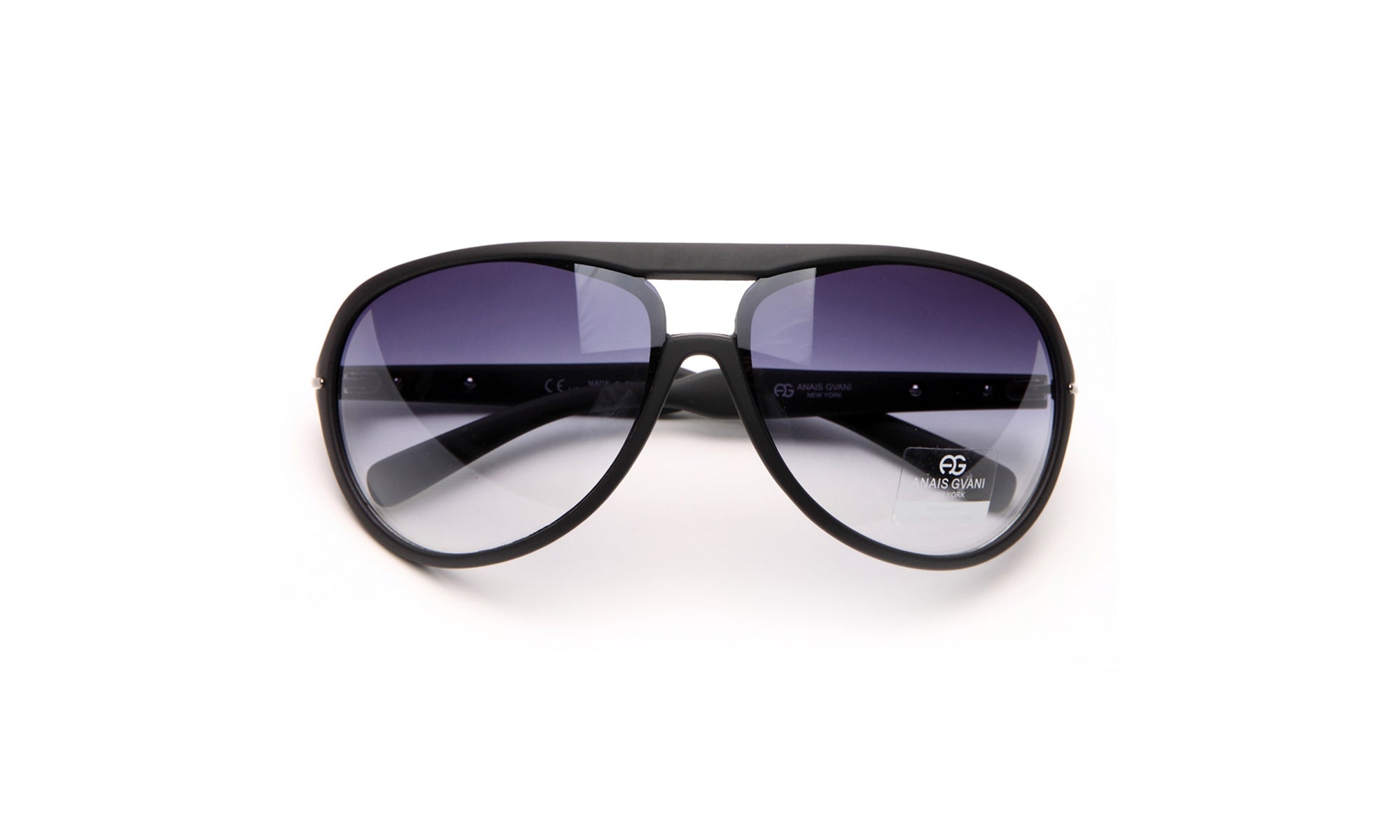 Dasein Feminine Fashion Thick Frame Sunglasses with Stripe Accent