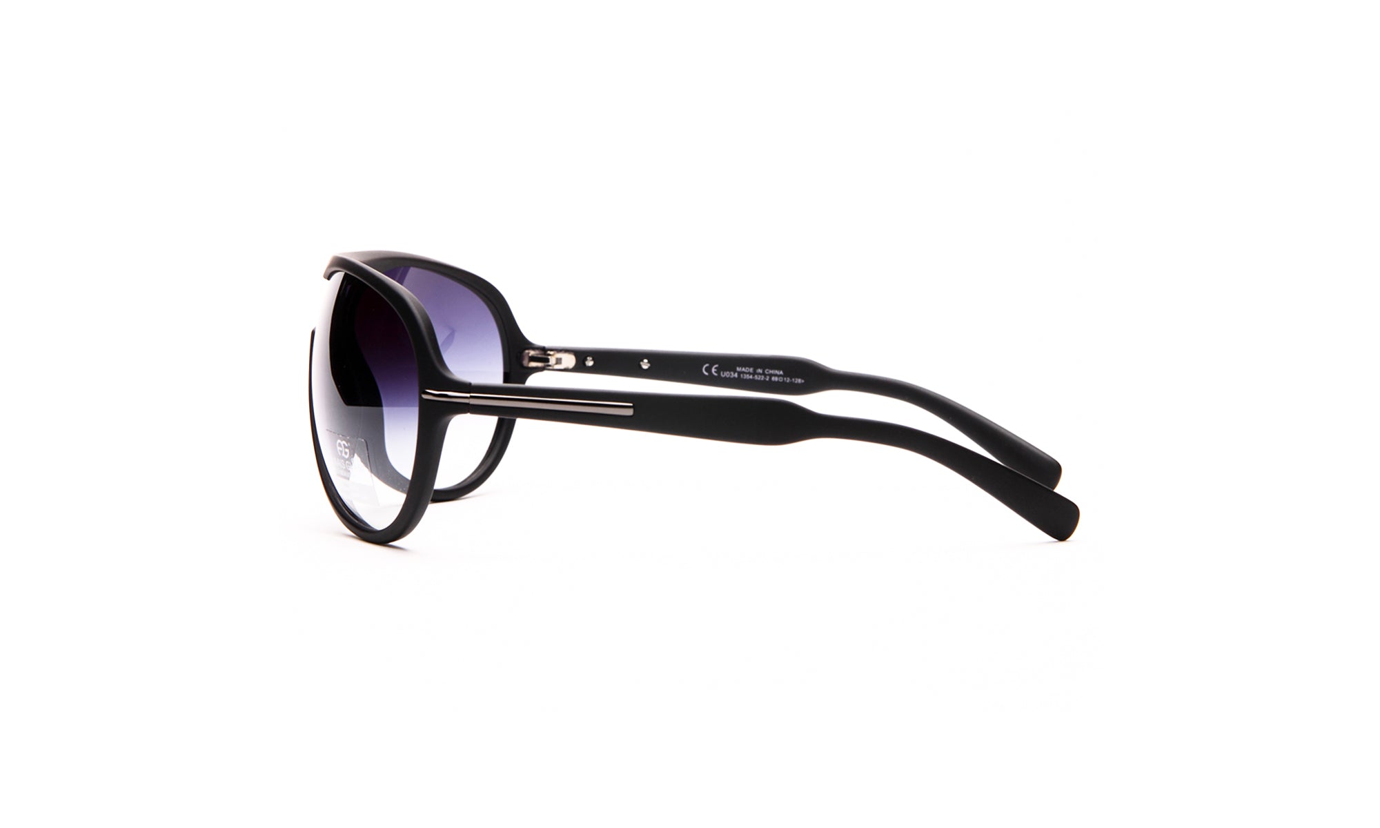Dasein Feminine Fashion Thick Frame Sunglasses with Stripe Accent