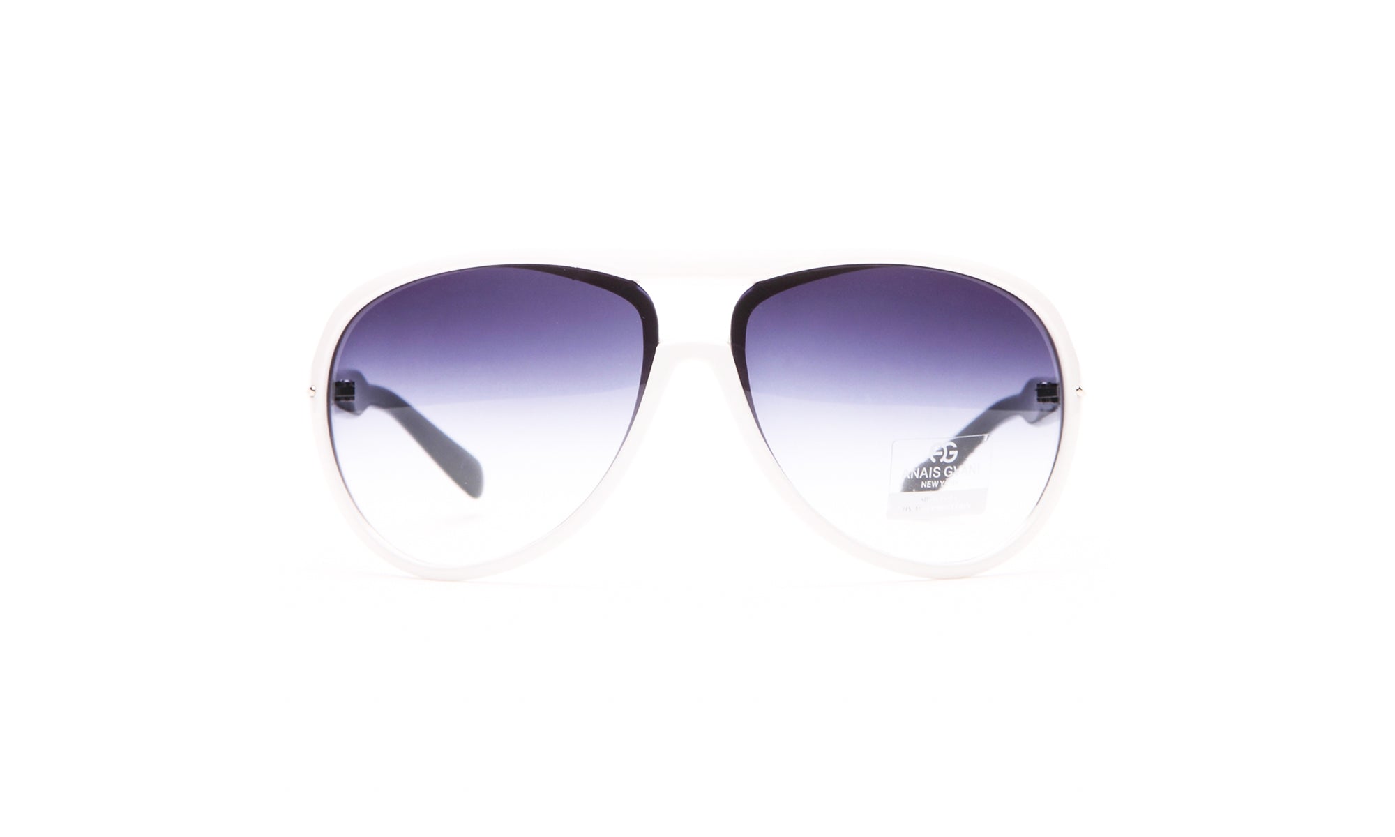 Dasein Feminine Fashion Thick Frame Sunglasses with Stripe Accent