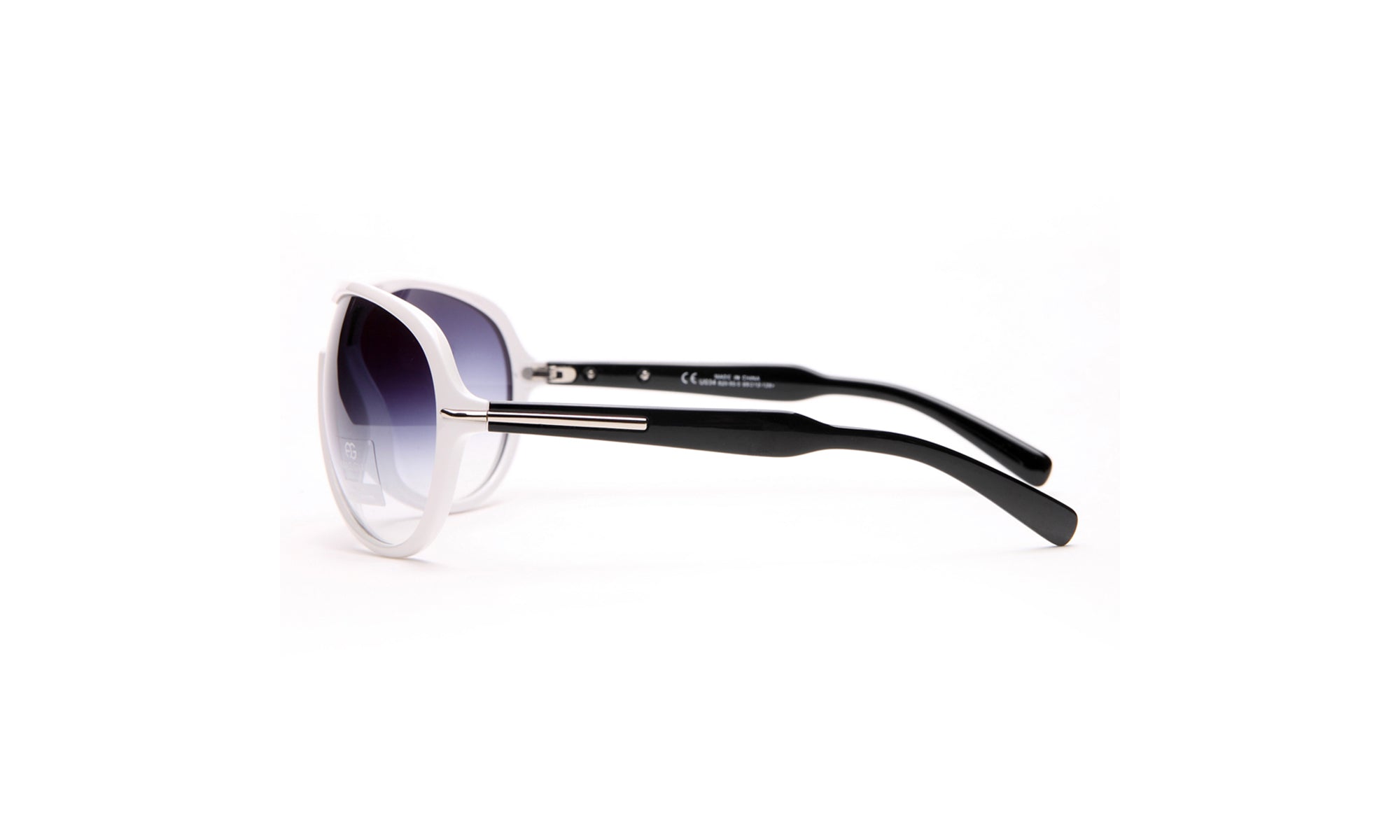 Dasein Feminine Fashion Thick Frame Sunglasses with Stripe Accent