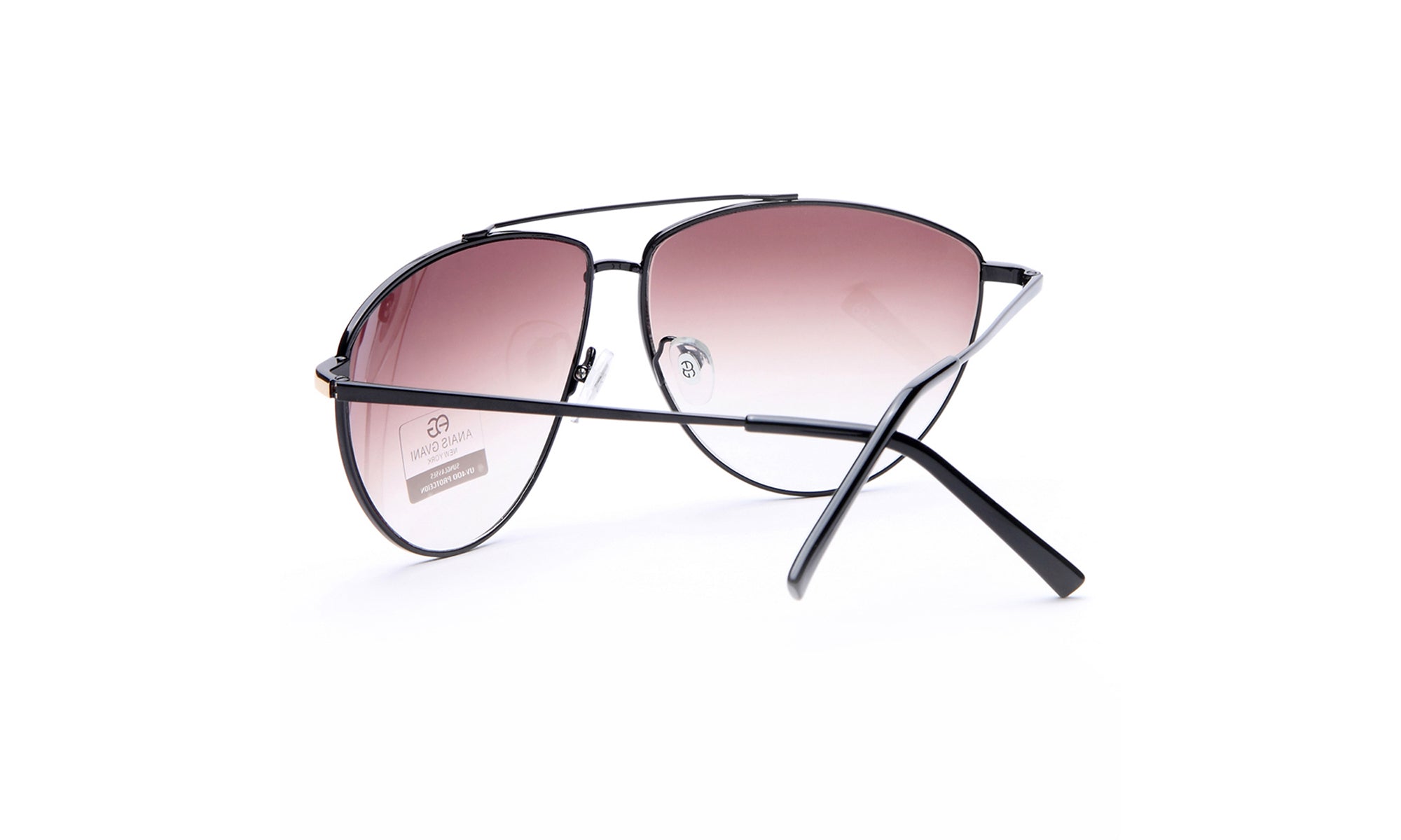 Women's Classic Metal Sunglasses Gradient Color Lens Aviator Sunglasses