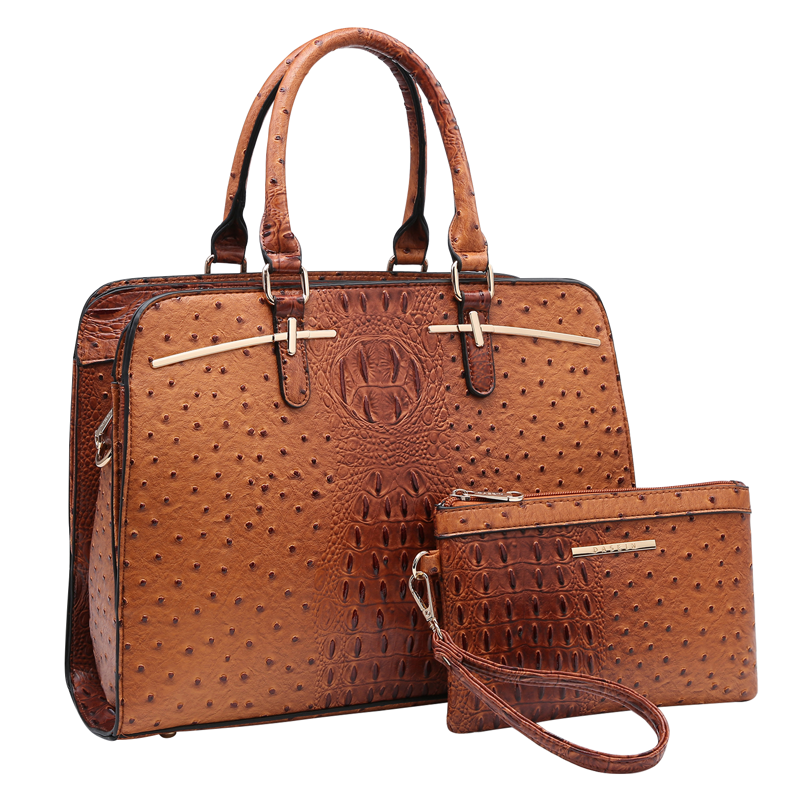 Women Handbag Wallet Tote Shoulder Hobo Bag Top Handle Satchel Purse Set 2pcs with 3 Compartments