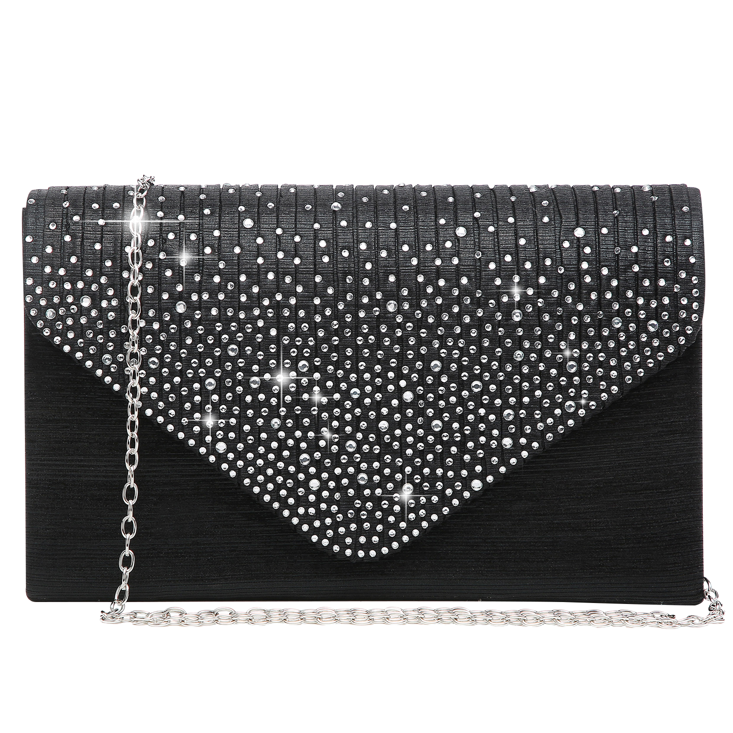 Ladies Frosted Satin Evening Clutch Purse Bag Crossbody Handbags Party Prom Wedding Envelope