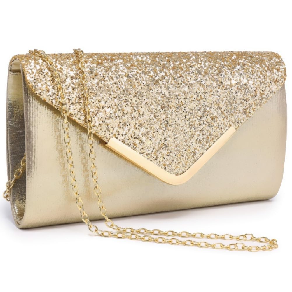 Women Evening Bags Formal Clutch Purses for Wedding Party Prom Handbags with Shoulder Strap and Glitter Flap | Formal, Wedding Party, Prom, with Shoulder Strap, Glitter Flap, Formal