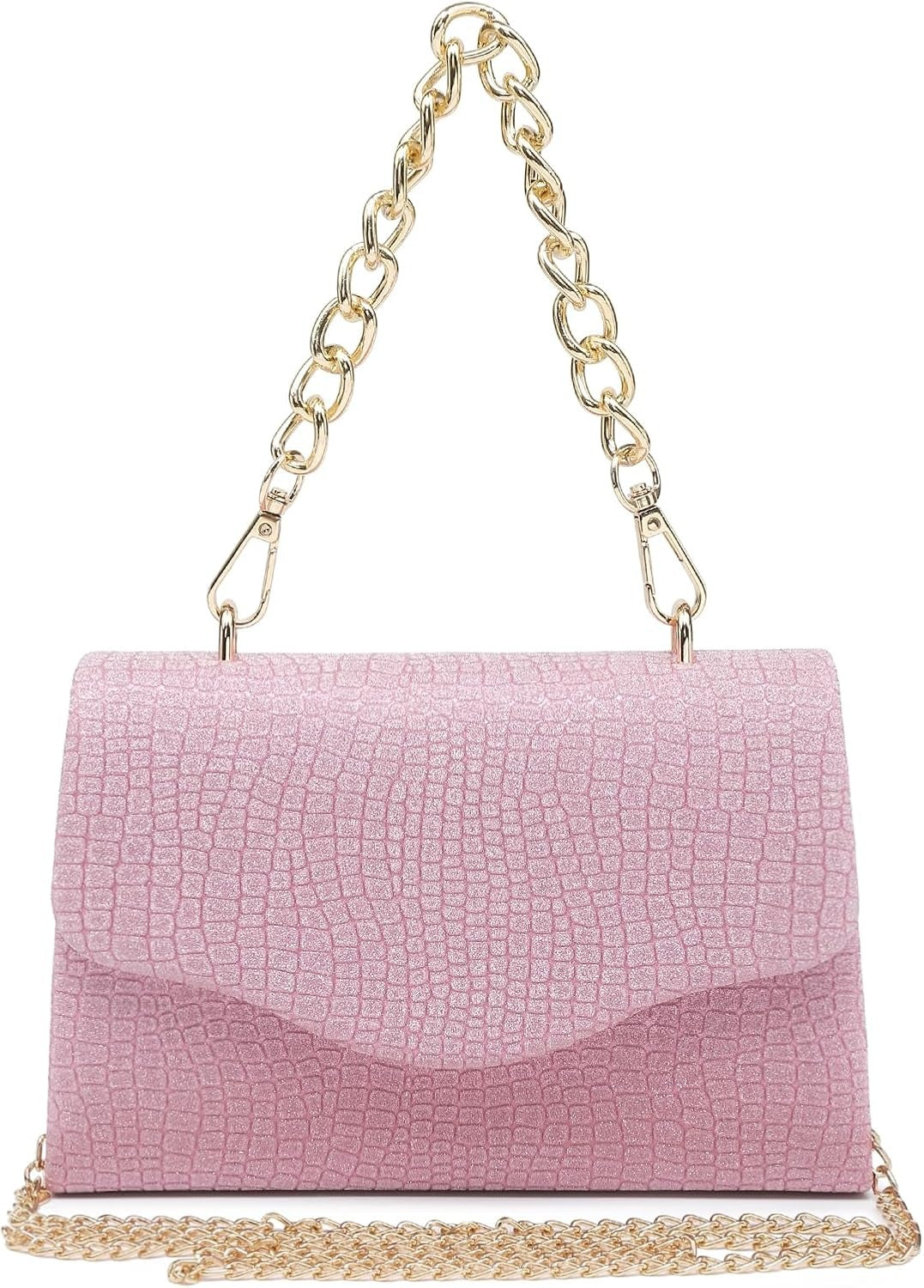 Women Sparkling Glitter Evening Handbag Top Handle Clutch Purse for Wedding Party Prom Cocktail Bridal