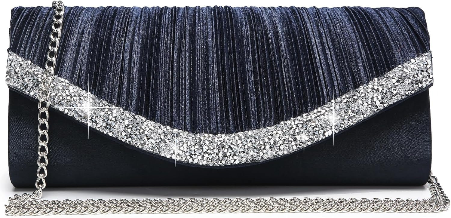 Clutch Purses for Women Evening Bags Formal Clutches with Rhinestones for Wedding Party Prom Dressy Purse