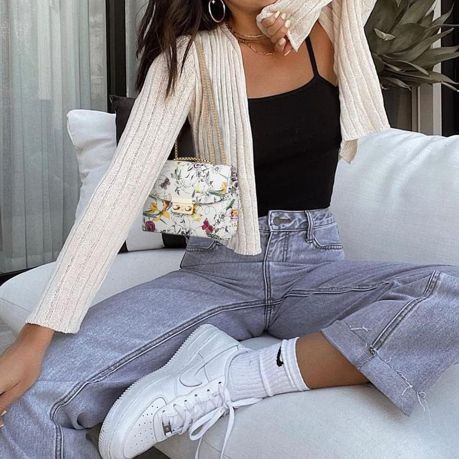 Women Small Crossbody Bag Designer Evening Bag Clutch Purse Handbag for Wedding/Prom/Party with Double Chain Strap | Small, Designer