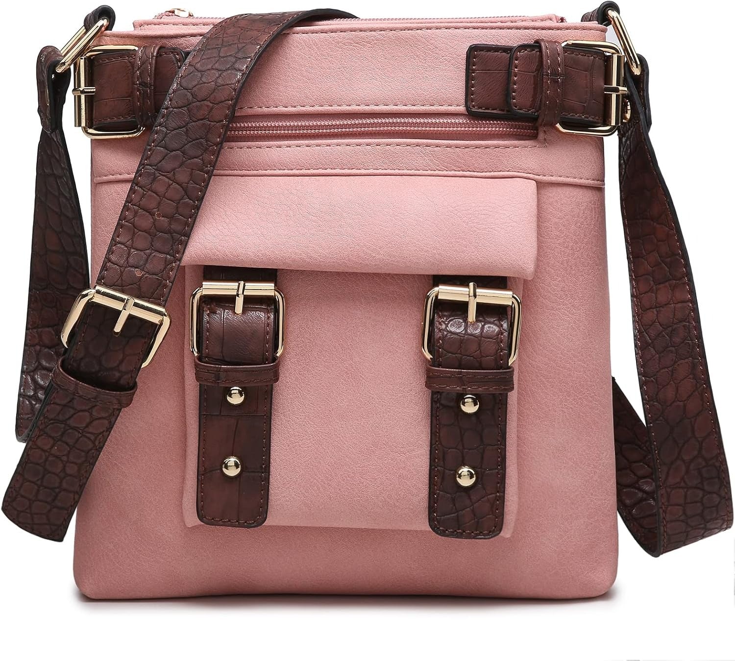 Women Lightweight Crossbody Bags Soft Vegan Leather Messenger Bag Shoulder Bag Travel Purse