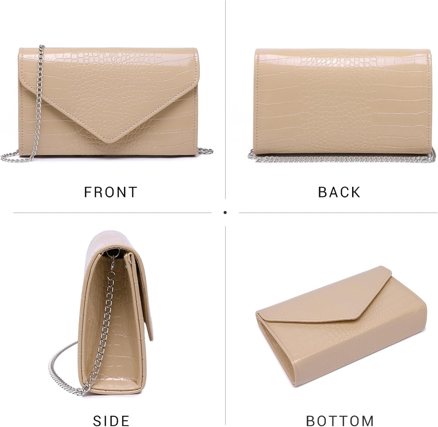 Women Glitter Evening Bags Formal Clutches Wedding Purses Party Dressy Clutch Purse Cocktail Prom Handbags