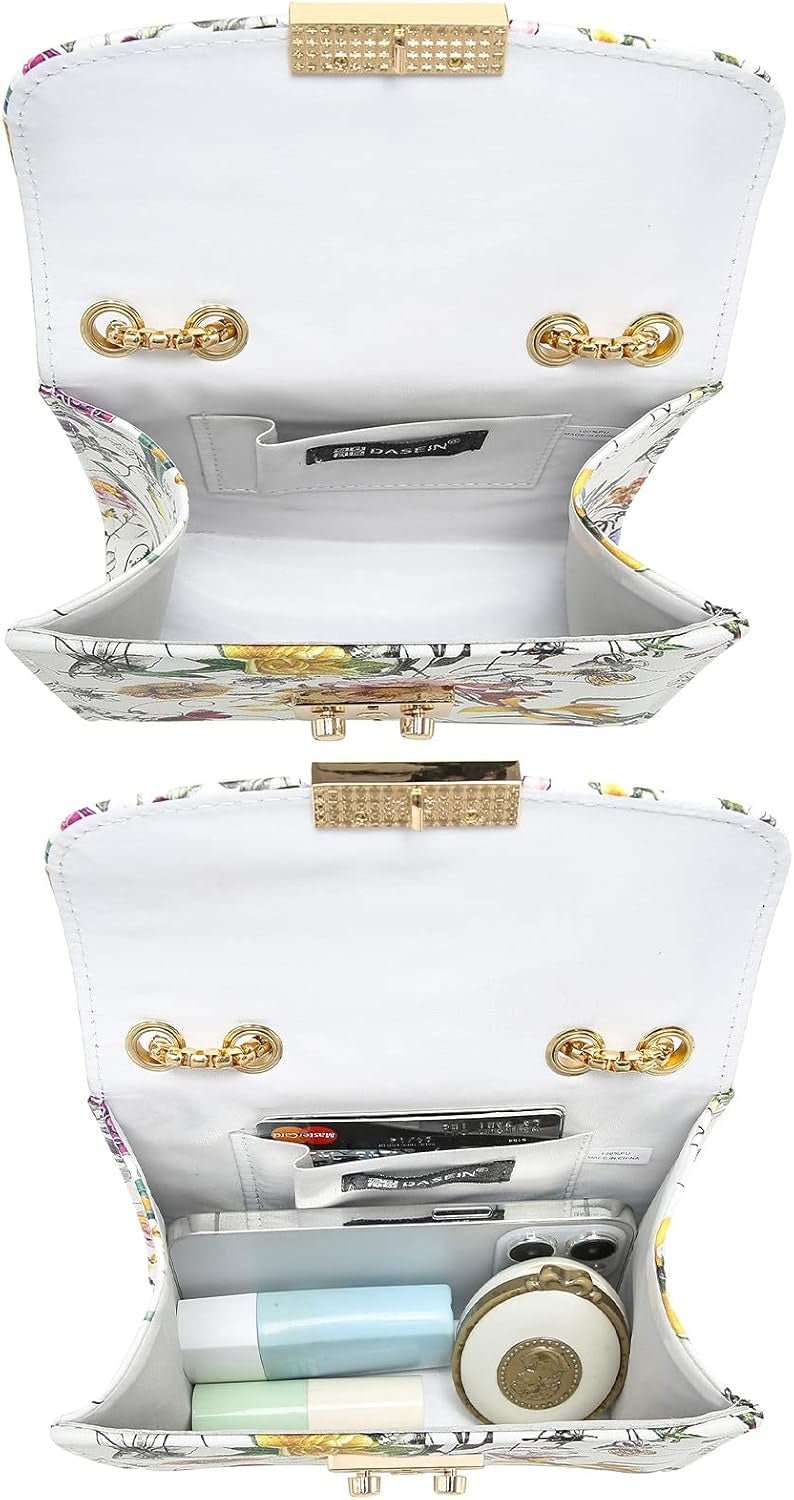 Women Small Crossbody Bag Designer Evening Bag Clutch Purse Handbag for Wedding/Prom/Party with Double Chain Strap | Small, Designer