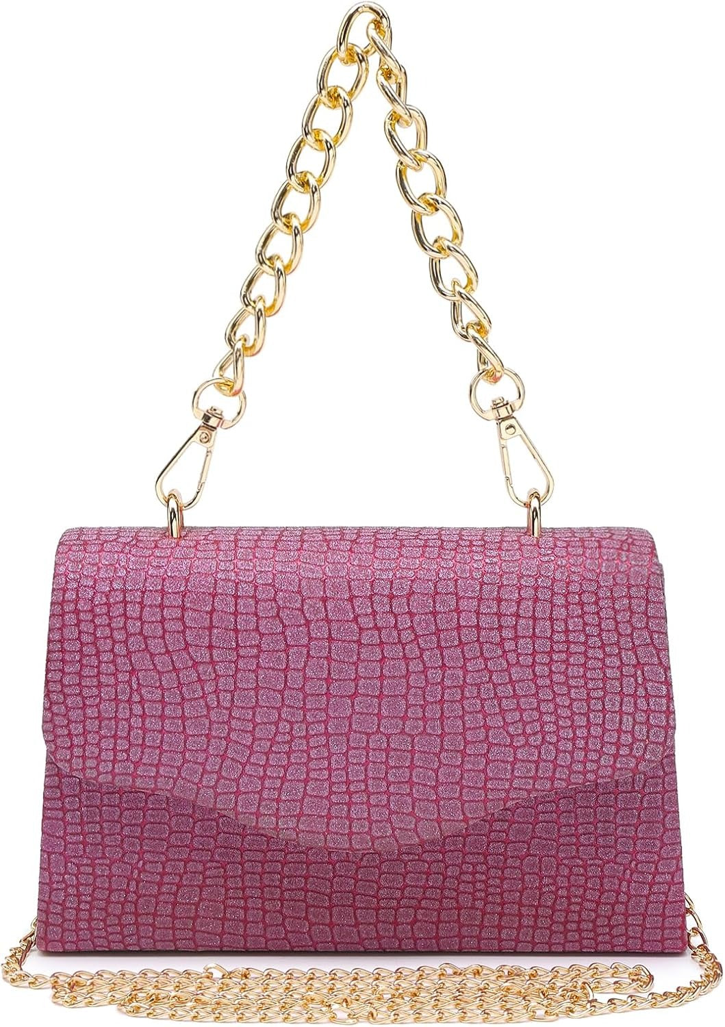 Women Sparkling Glitter Evening Handbag Top Handle Clutch Purse for Wedding Party Prom Cocktail Bridal