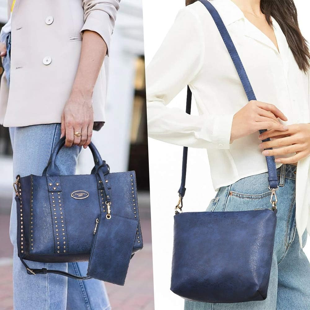 Purses Handbags for Women Tote Wallet Set Top Handle Satchel Shoulder Hobo Bag 3pcs