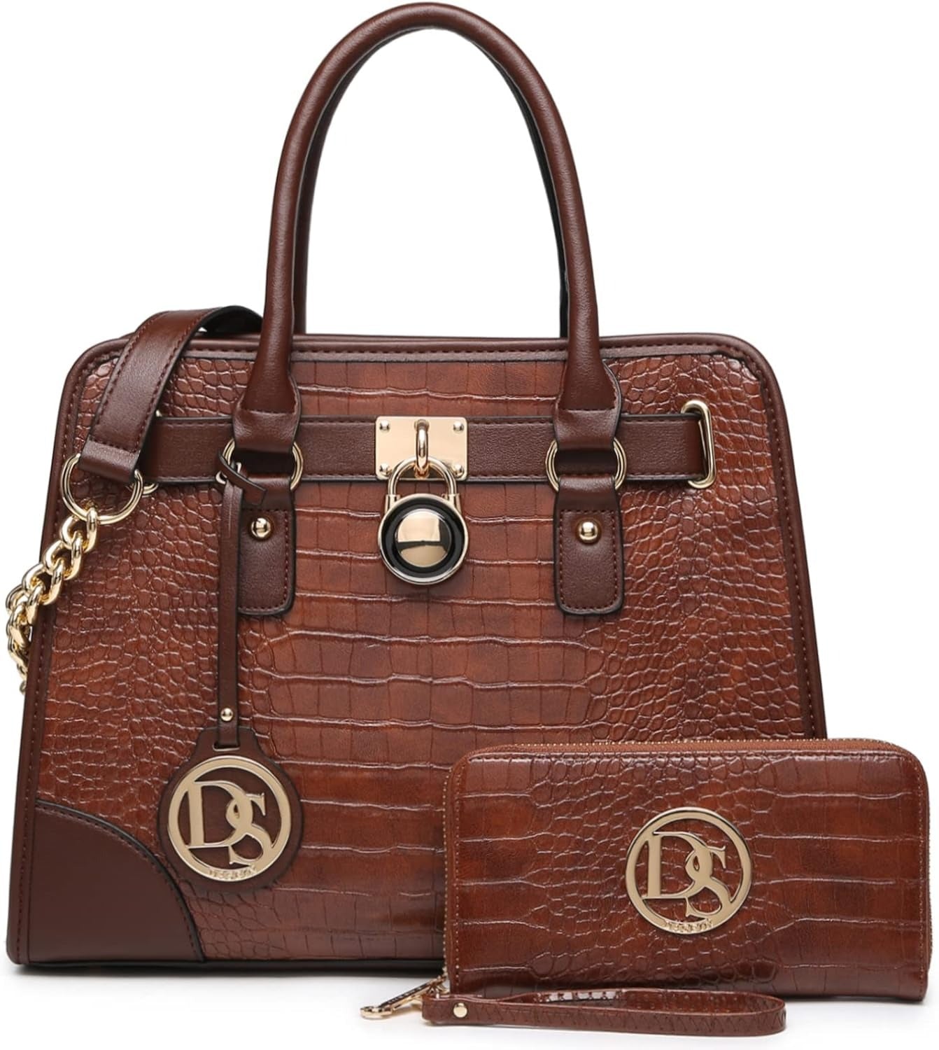 Women Handbags Top Handle Satchel Purse Shoulder Bag Hobo Bag Work Bag Set 2pcs