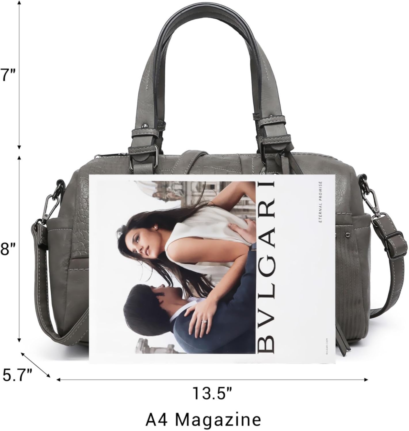 Women Soft Vegan Leather Barrel Bags Large Hobo Top Handle Work Totes Satchel Handbags Shoulder Purse