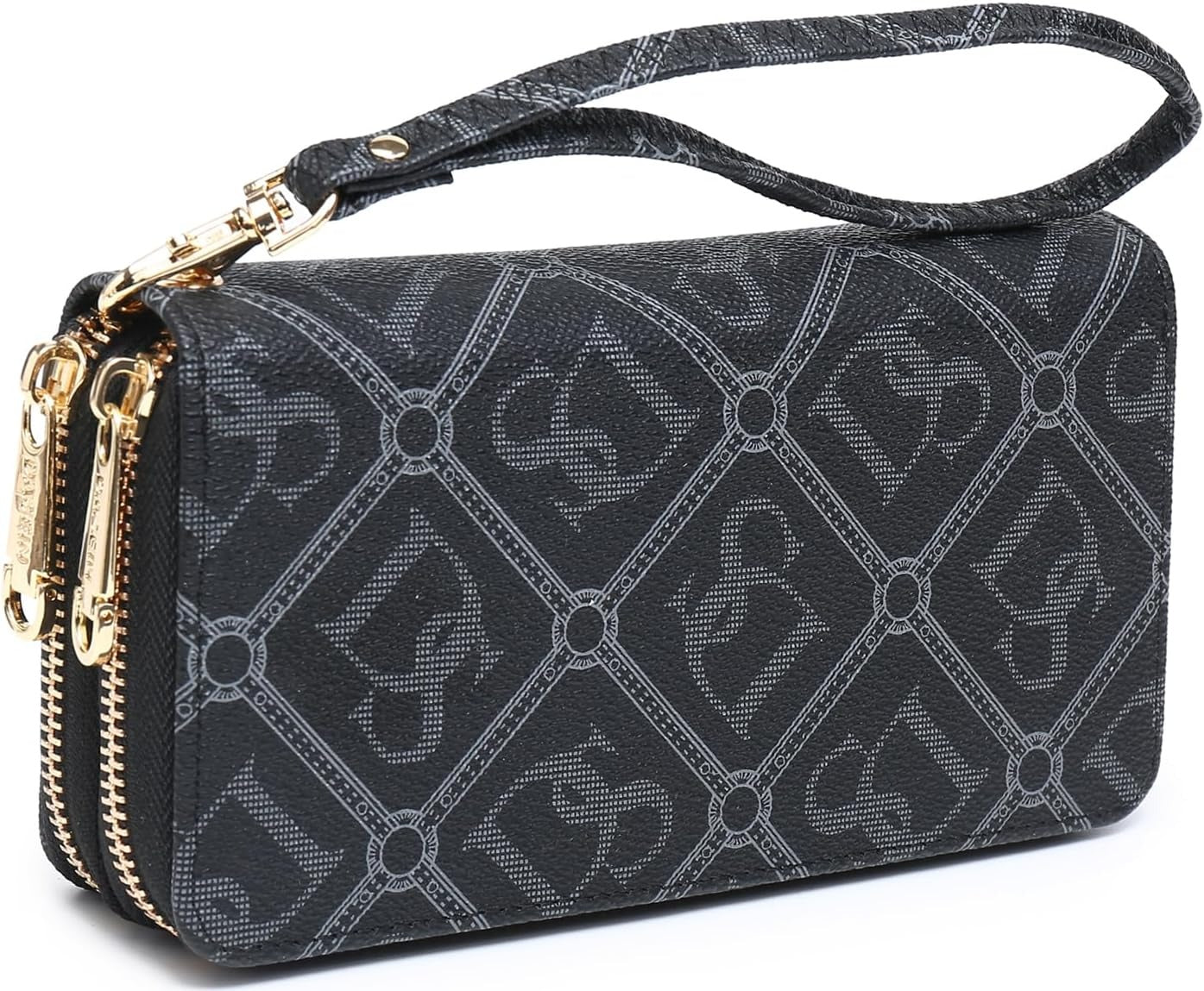 RFID Blocking Wallet Purse for Women Large Capacity Wristlet Clutch Bag Multi Card Holder Phone Case with Wrist Strap