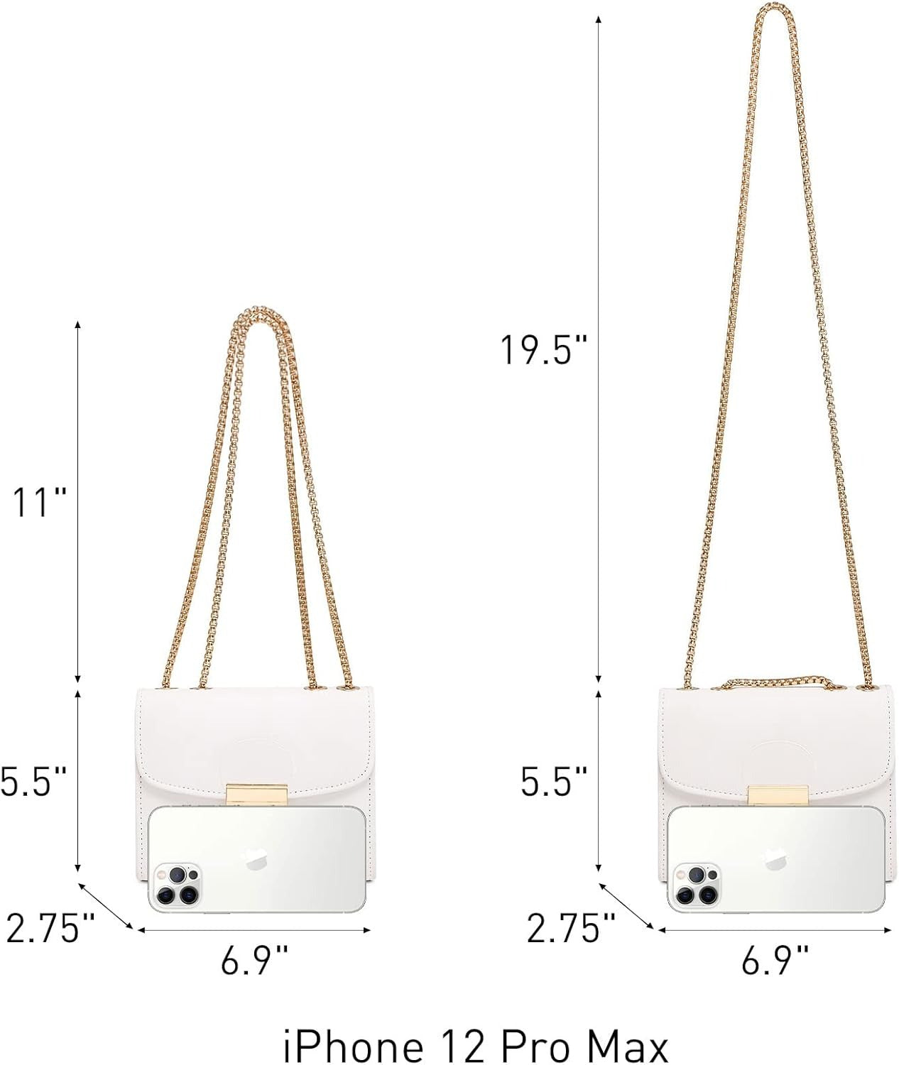 Women Small Crossbody Bag Designer Evening Bag Clutch Purse Handbag for Wedding/Prom/Party with Double Chain Strap | Small, Designer