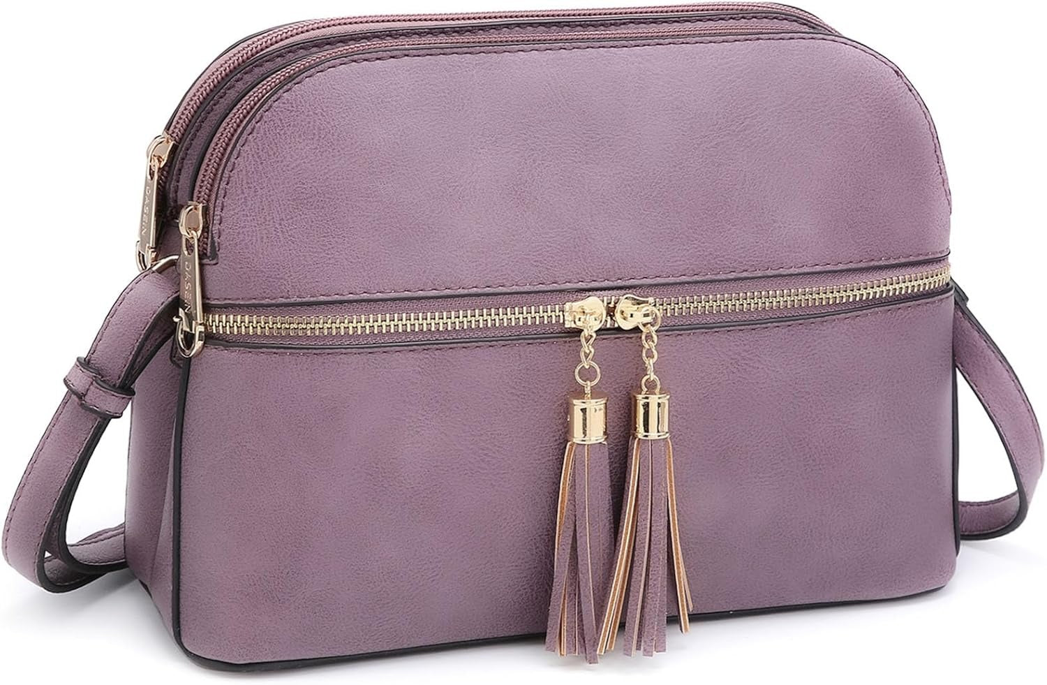 Women Tassel Zipper Pocket Crossbody Bag Shoulder Purse Fashion Travel Bag with Multi Pockets