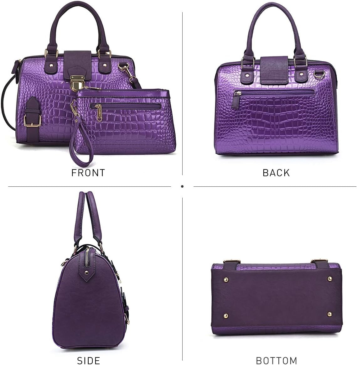Women Barrel Handbags Fashion Satchel Bags Top Handle Shoulder Purses Vegan Leather Work Tote