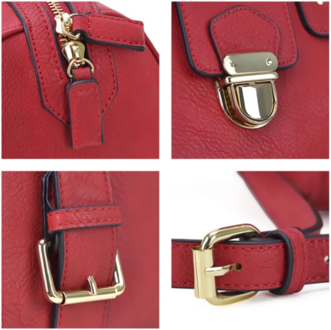 Women Barrel Handbags Fashion Satchel Bags Top Handle Shoulder Purses Vegan Leather Work Tote