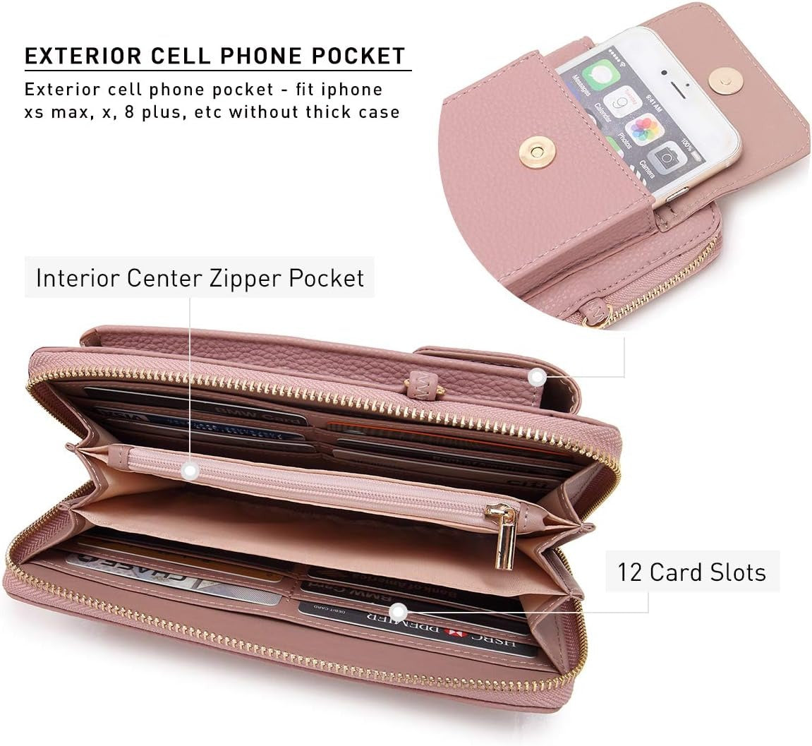 Crossbody Bag Phone Purse Handbag for Women Shoulder Bag Credit Card Wristlet Wallet with Multi Pockets