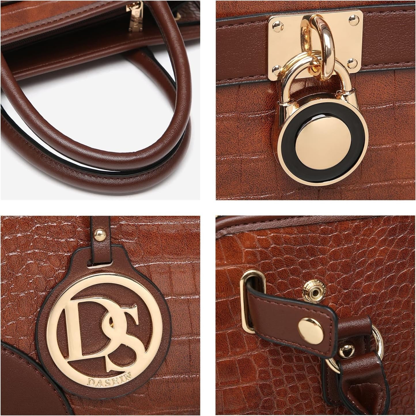 Women Handbags Top Handle Satchel Purse Shoulder Bag Hobo Bag Work Bag Set 2pcs