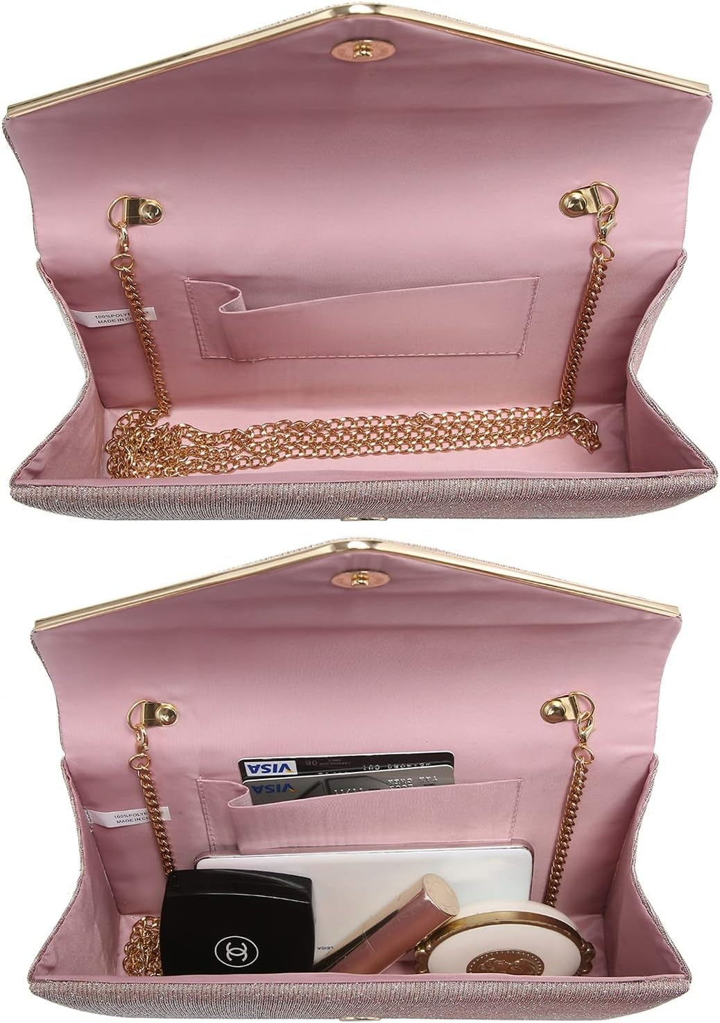 Women Glistening Clutches Handbags Evening Bags Wedding Purses Cocktail Prom Party Clutches