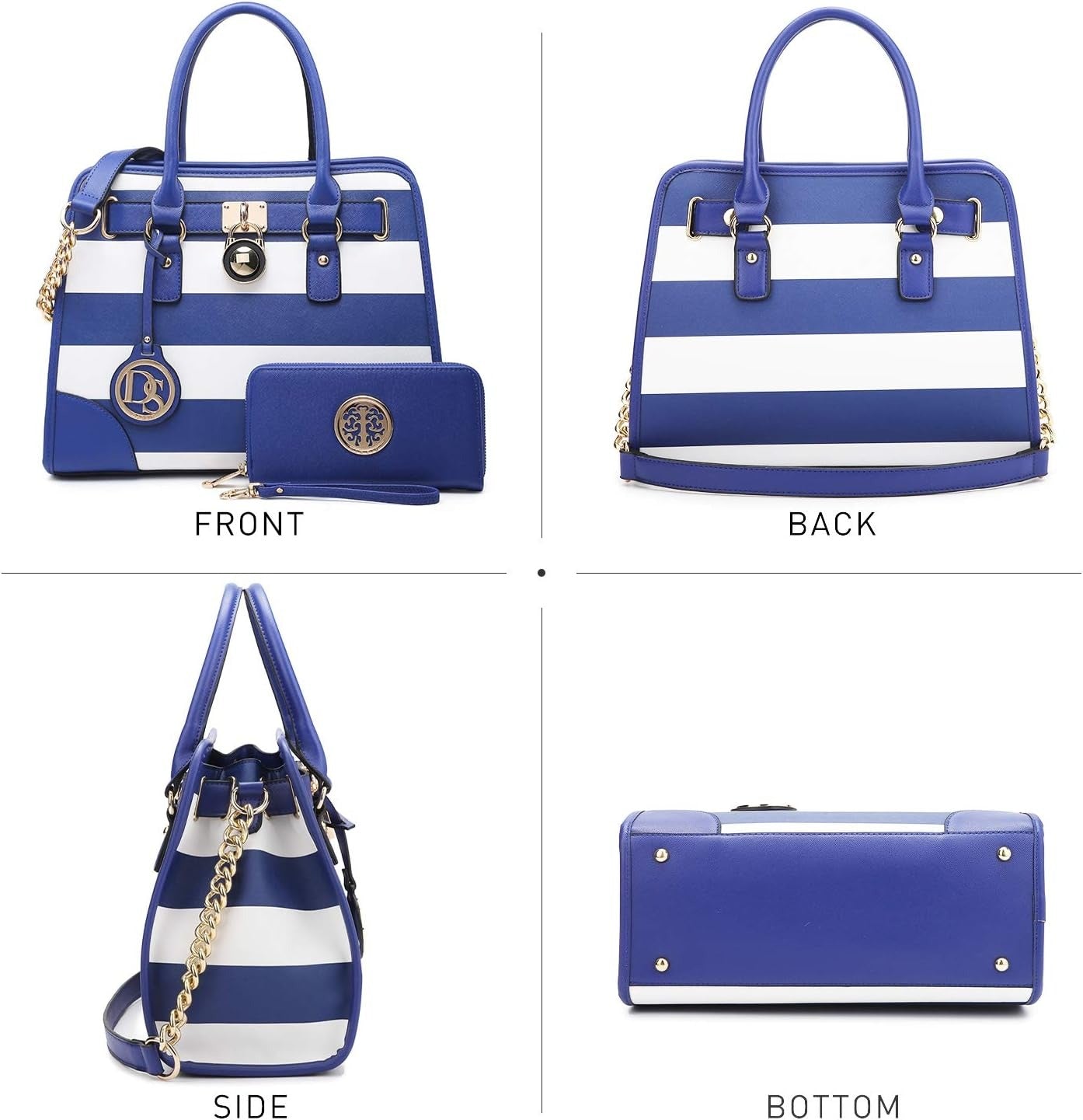 Women Handbags Top Handle Satchel Purse Shoulder Bag Hobo Bag Work Bag Set 2pcs