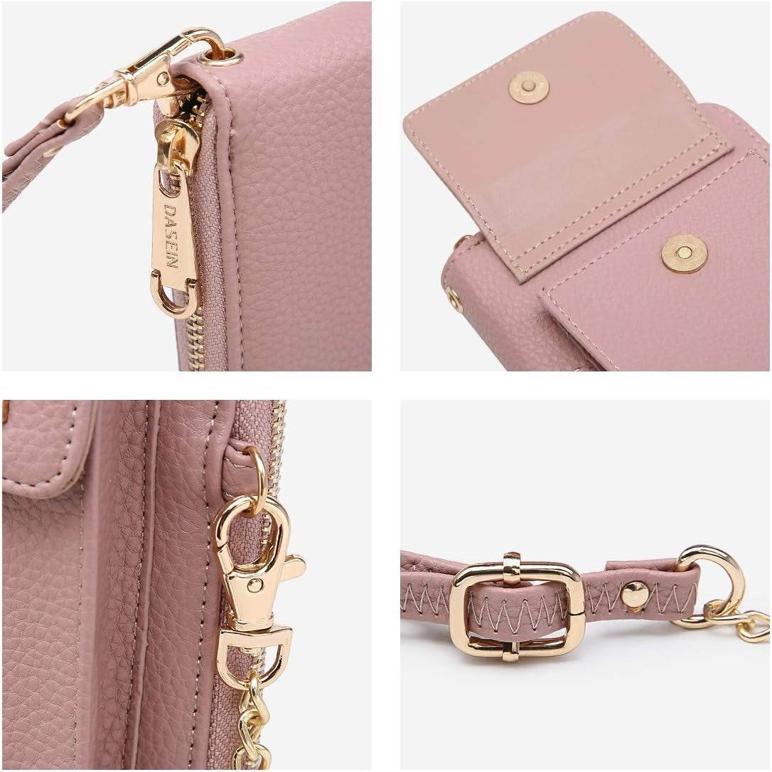 Crossbody Bag Phone Purse Handbag for Women Shoulder Bag Credit Card Wristlet Wallet with Multi Pockets