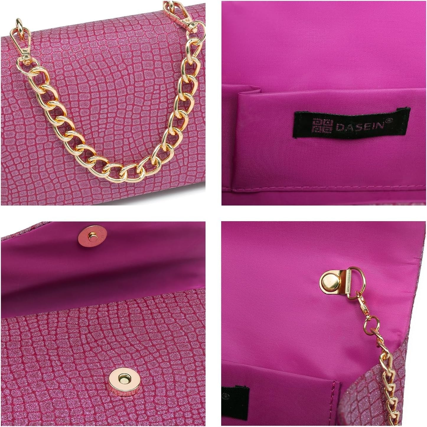 Women Sparkling Glitter Evening Handbag Top Handle Clutch Purse for Wedding Party Prom Cocktail Bridal